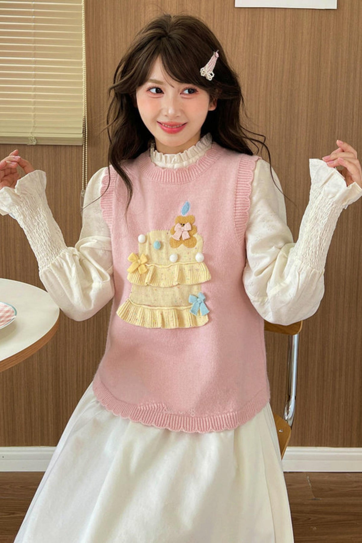 Mori Girl Knitted Vest + Dress Vest