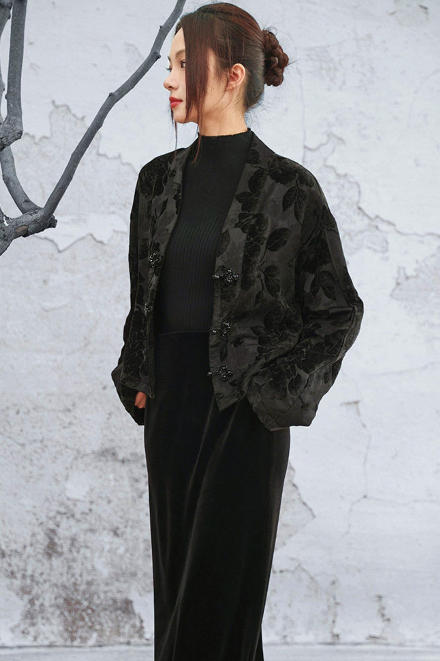 Edgy Jacquard Jacket