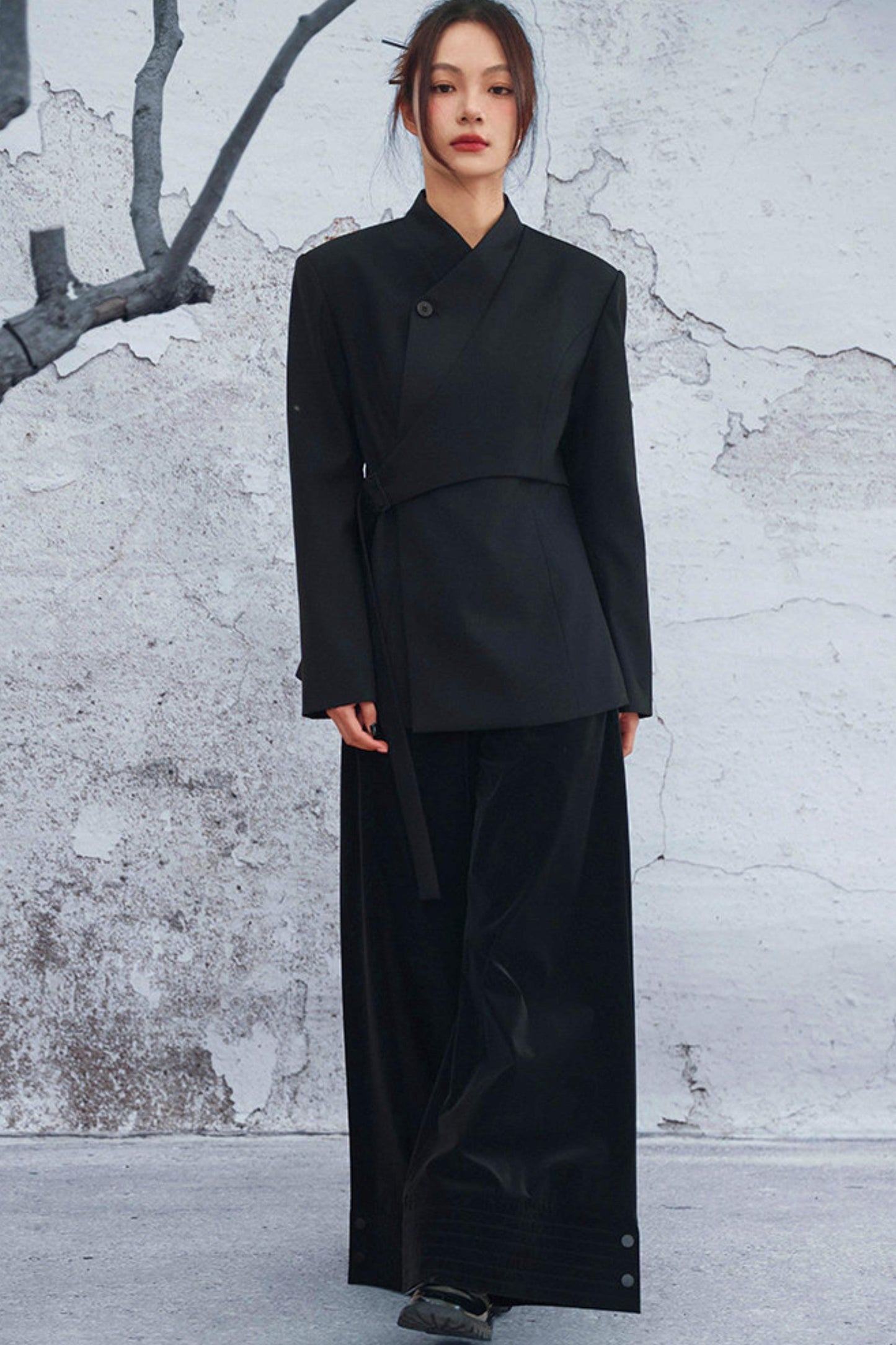 High Waist PU Coated Pants