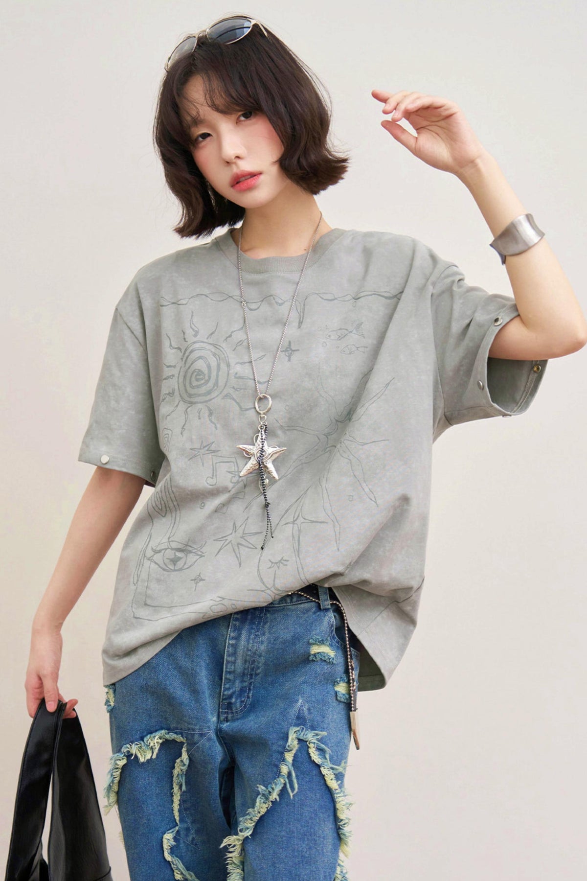 Fading Sunlight Hand-Painted Top