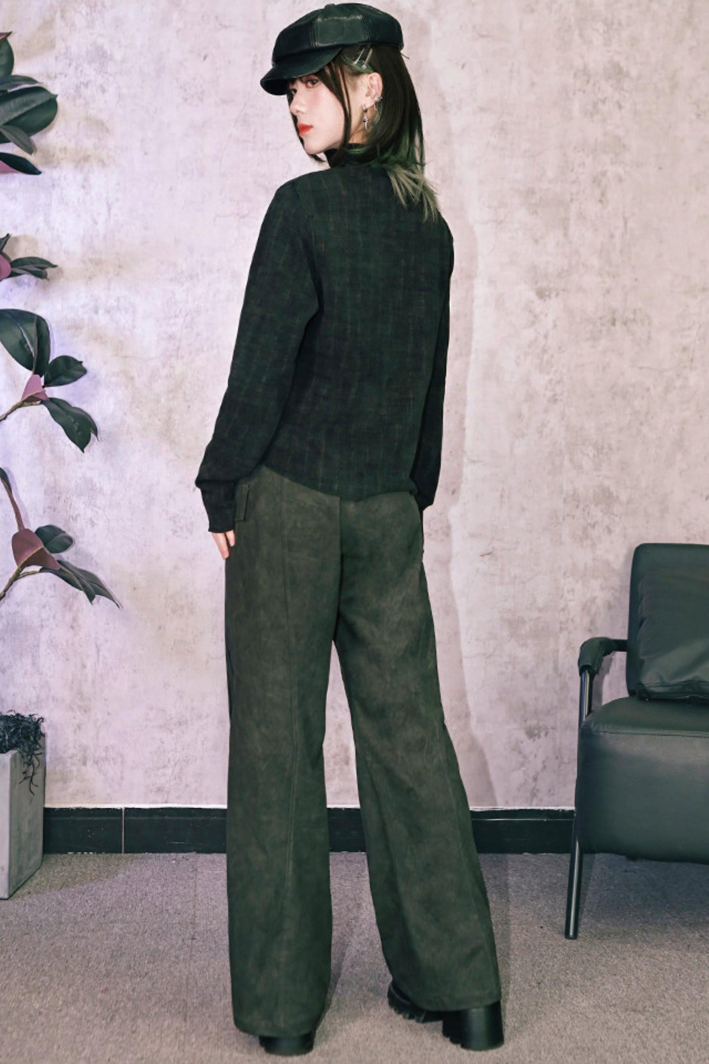 Edgy Boot-Cut Slacks