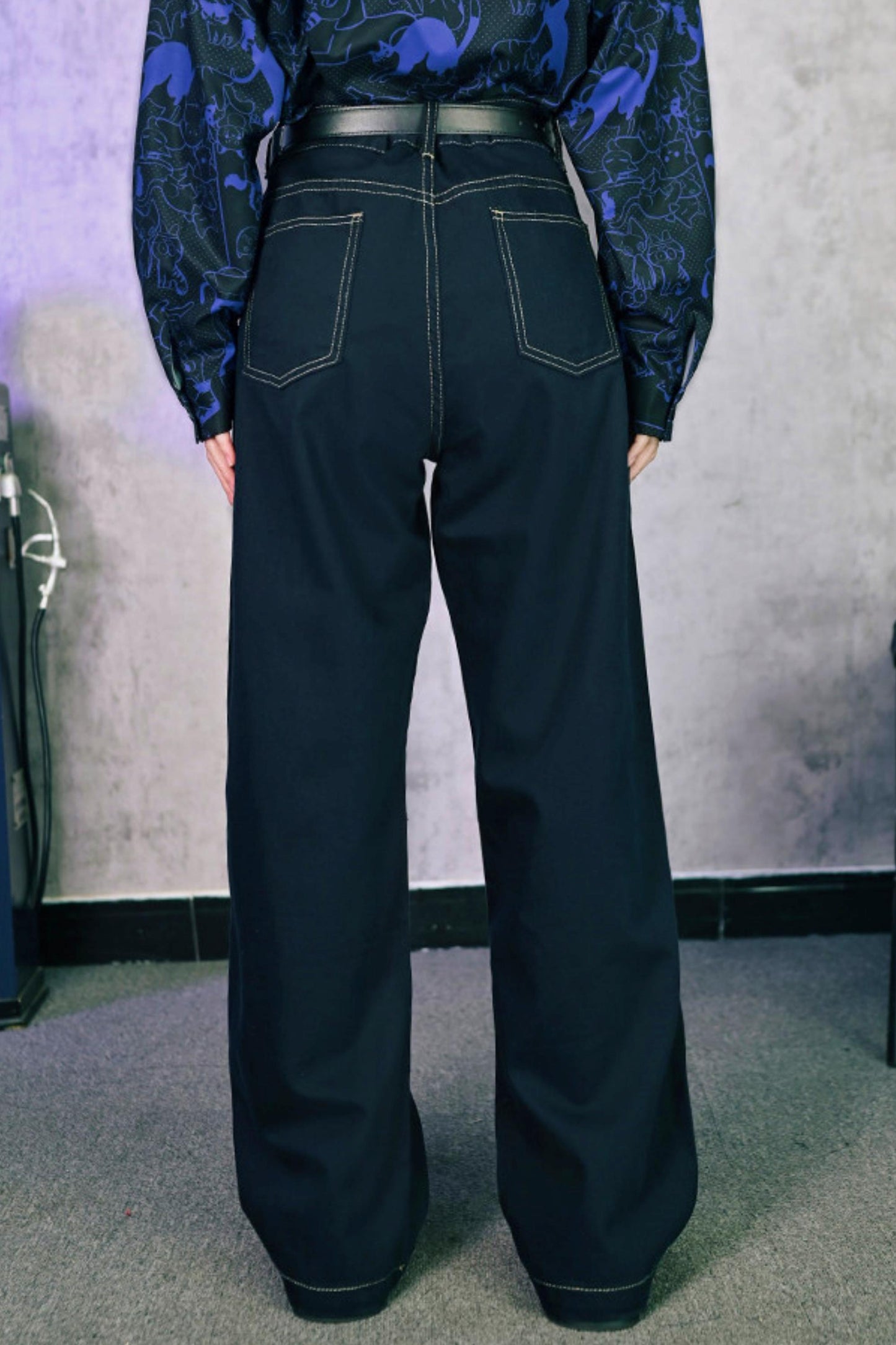 Tencel Patchwork Denim Pants