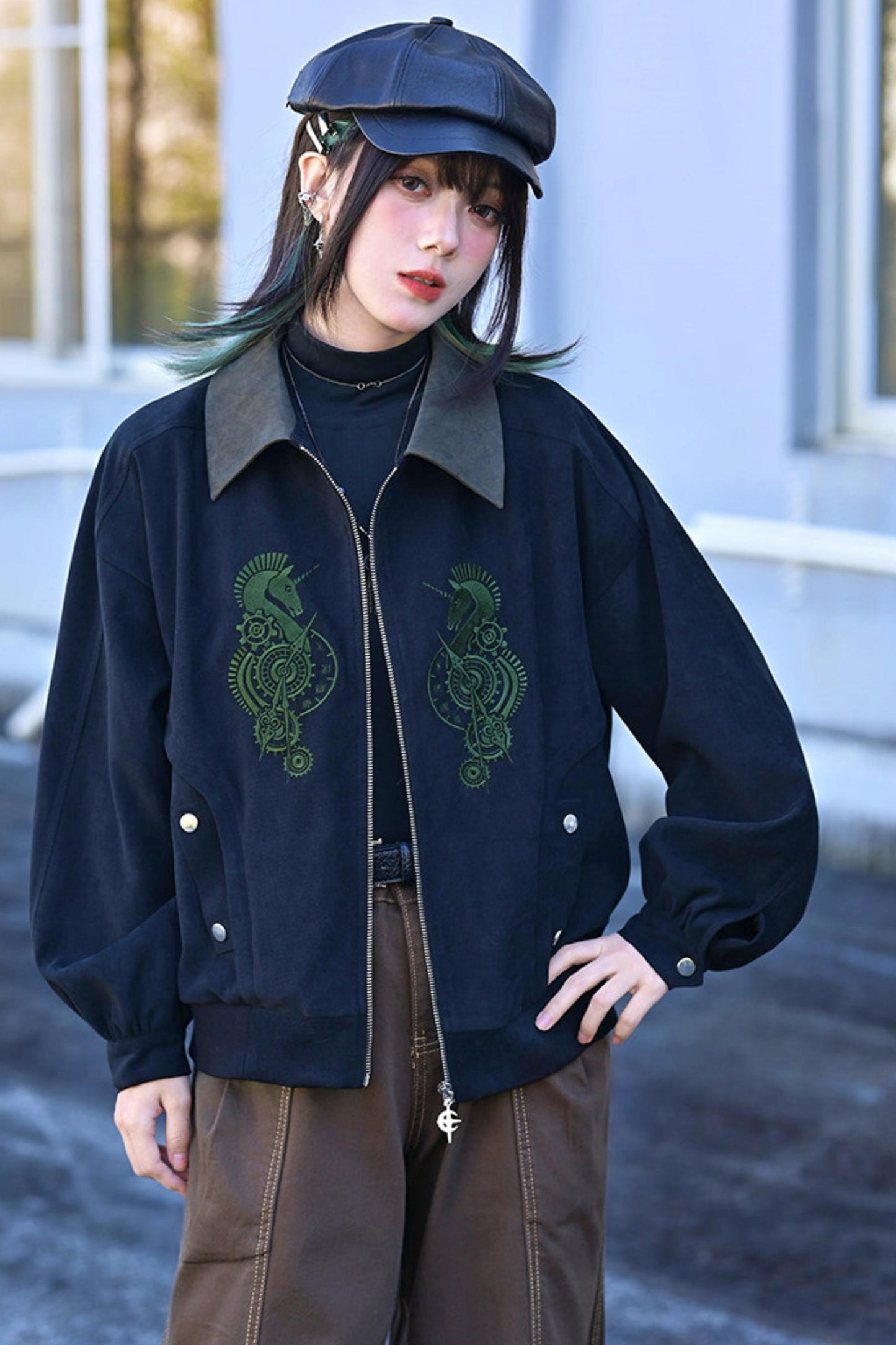 Casual Edgy Chess Retro Jacket