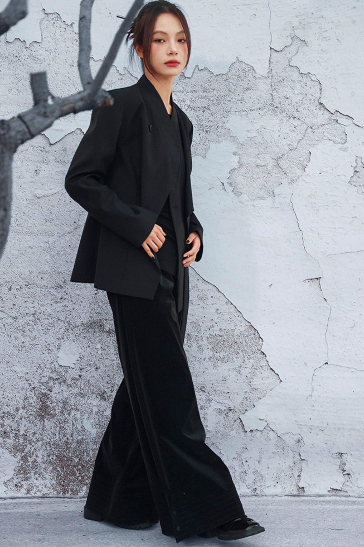 High Waist PU Coated Pants