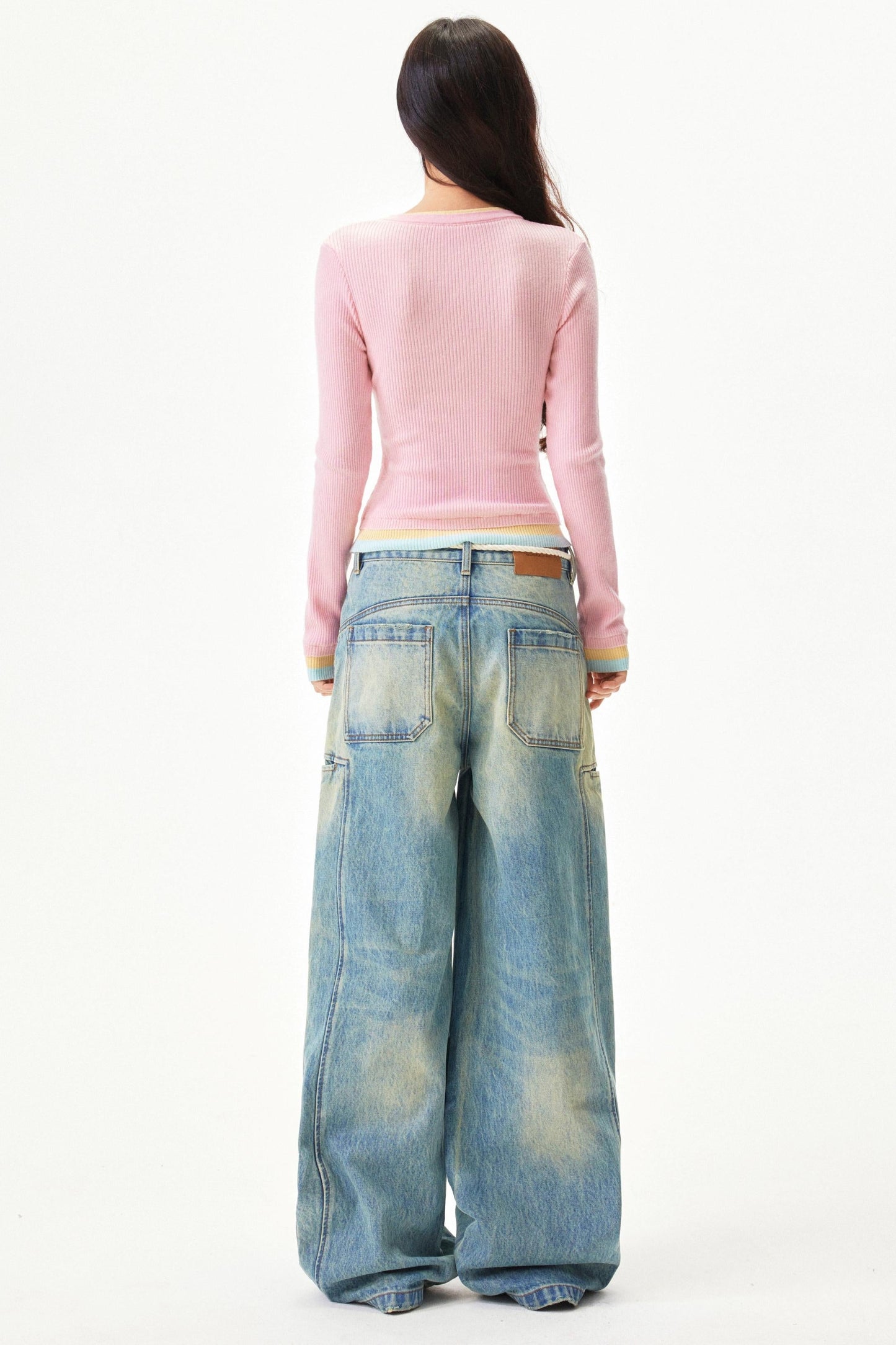 American Retro Wide Denim Pants
