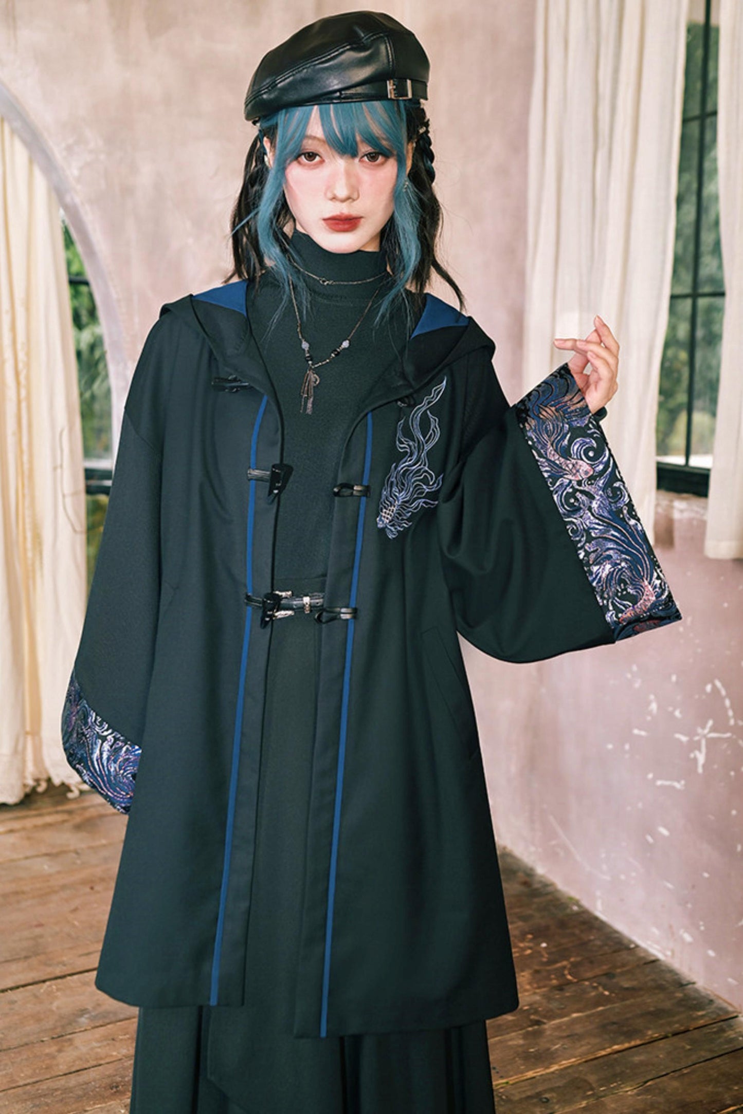 Edgy Hood Cape Coat