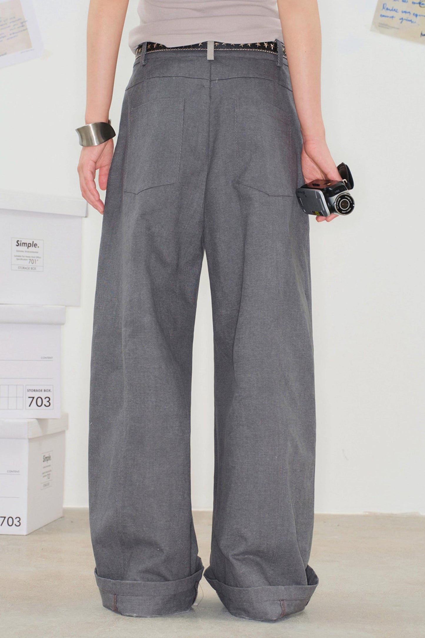 Pixel Patchwork Denim Pants
