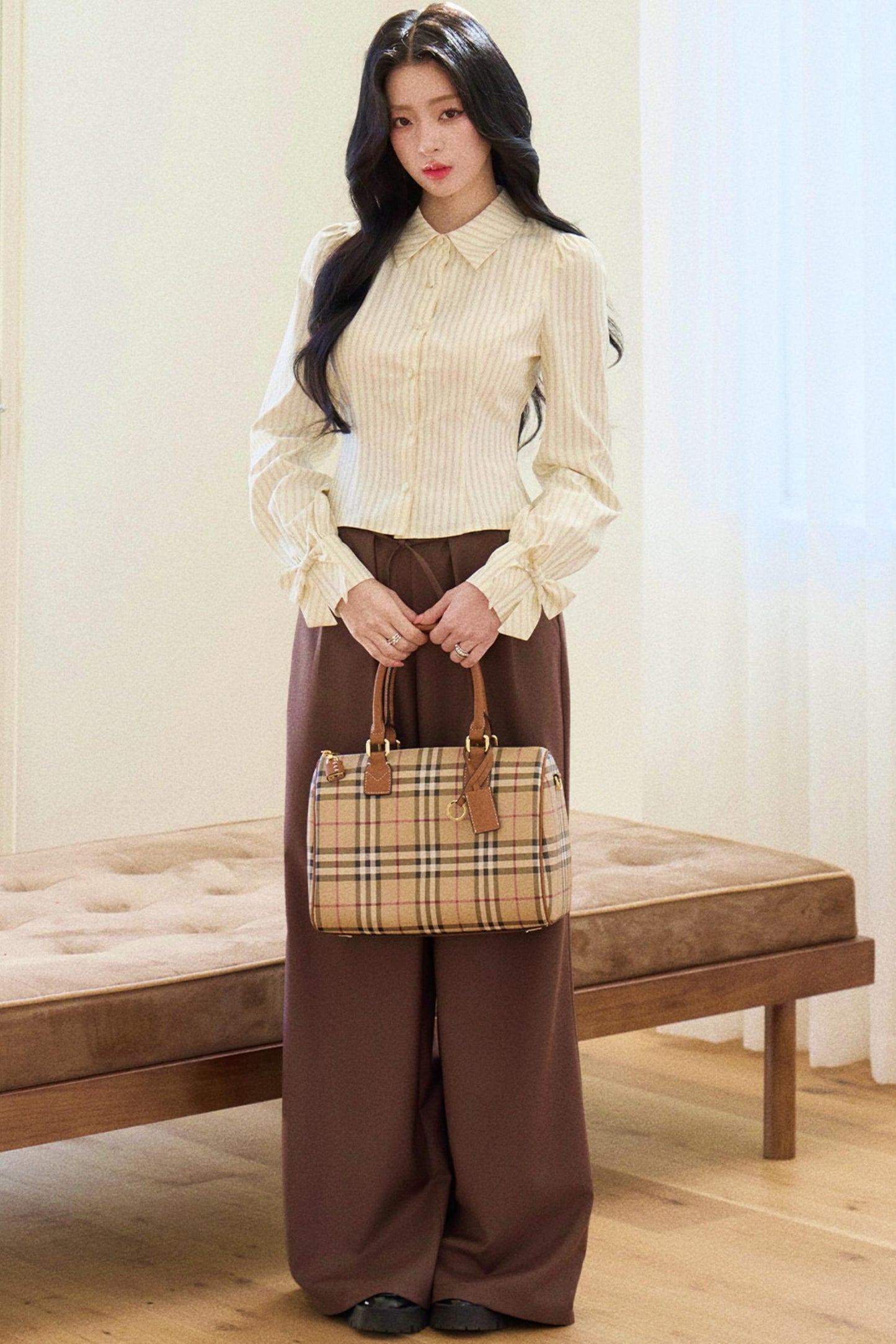 Retro Elegant Vest + Striped Shirt