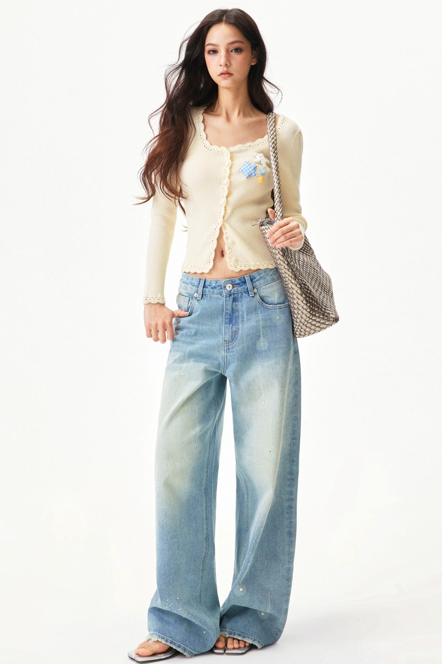 Meteor Shower Rhinestone Jeans