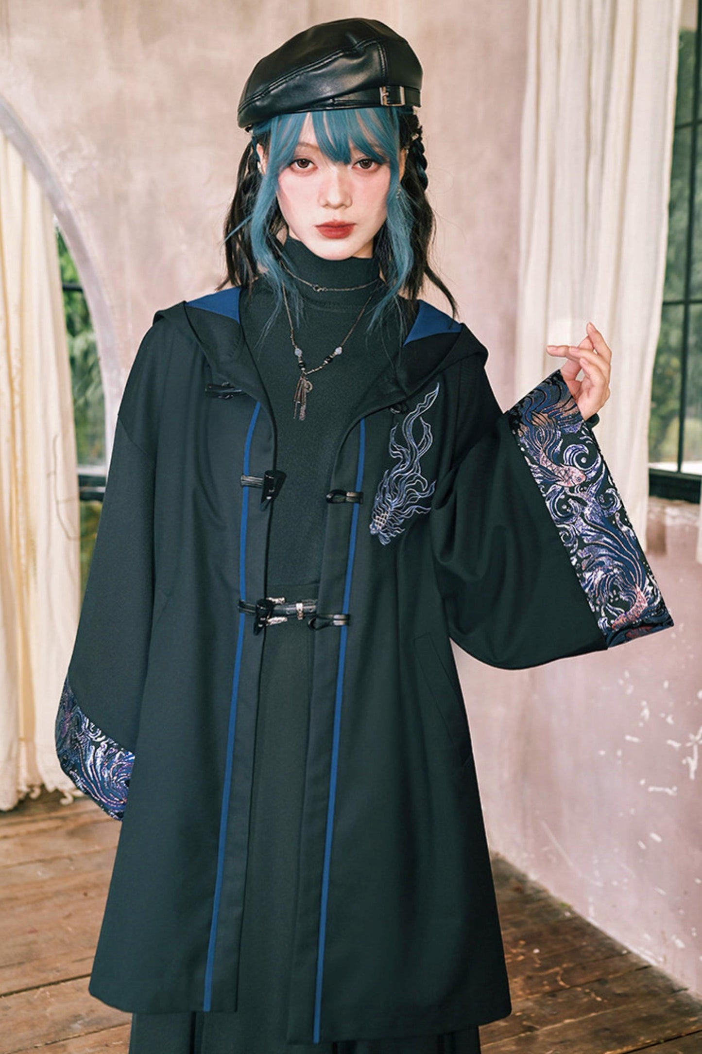 Double Structure Turtleneck Top
