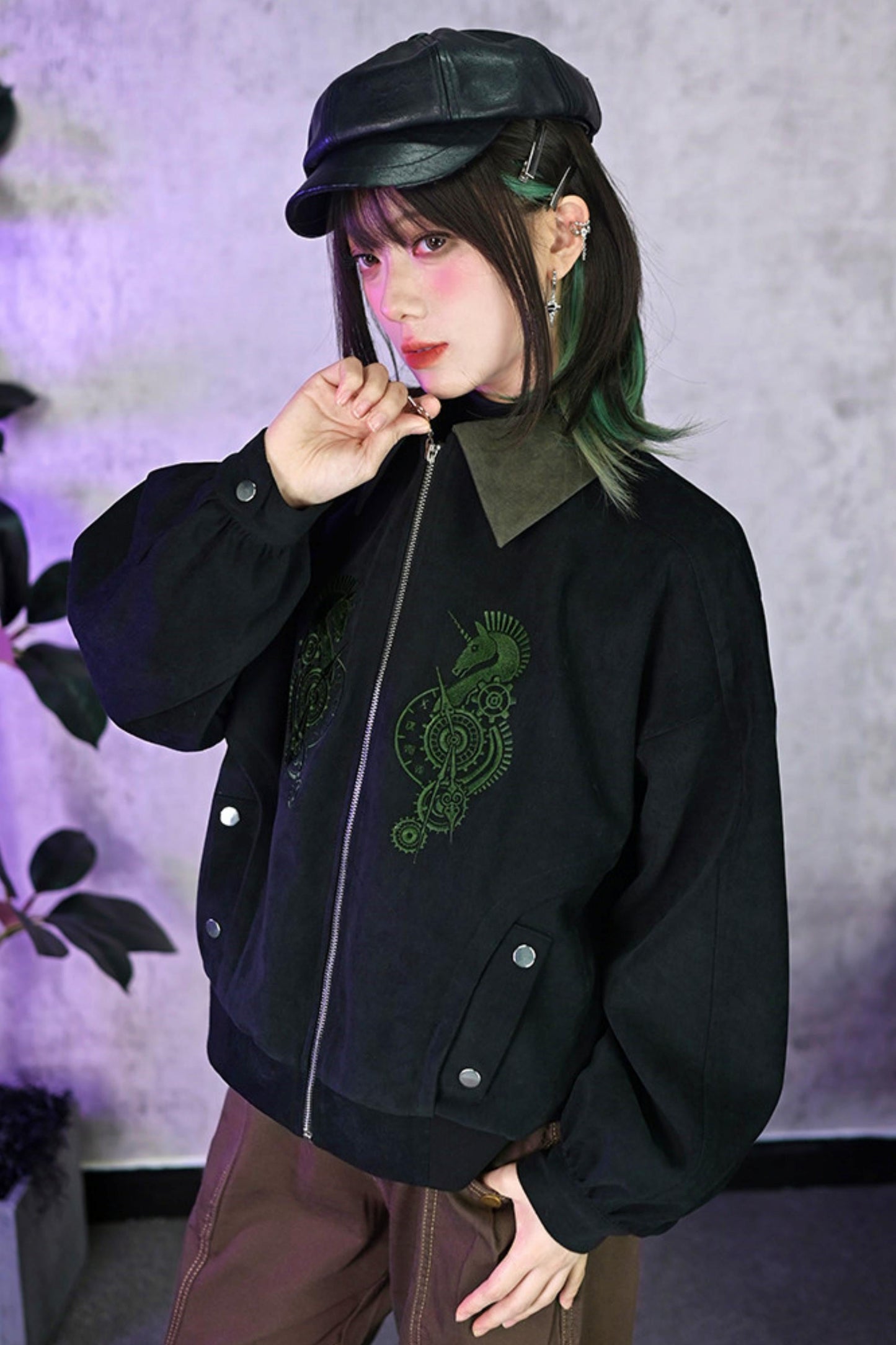 Casual Edgy Chess Retro Jacket