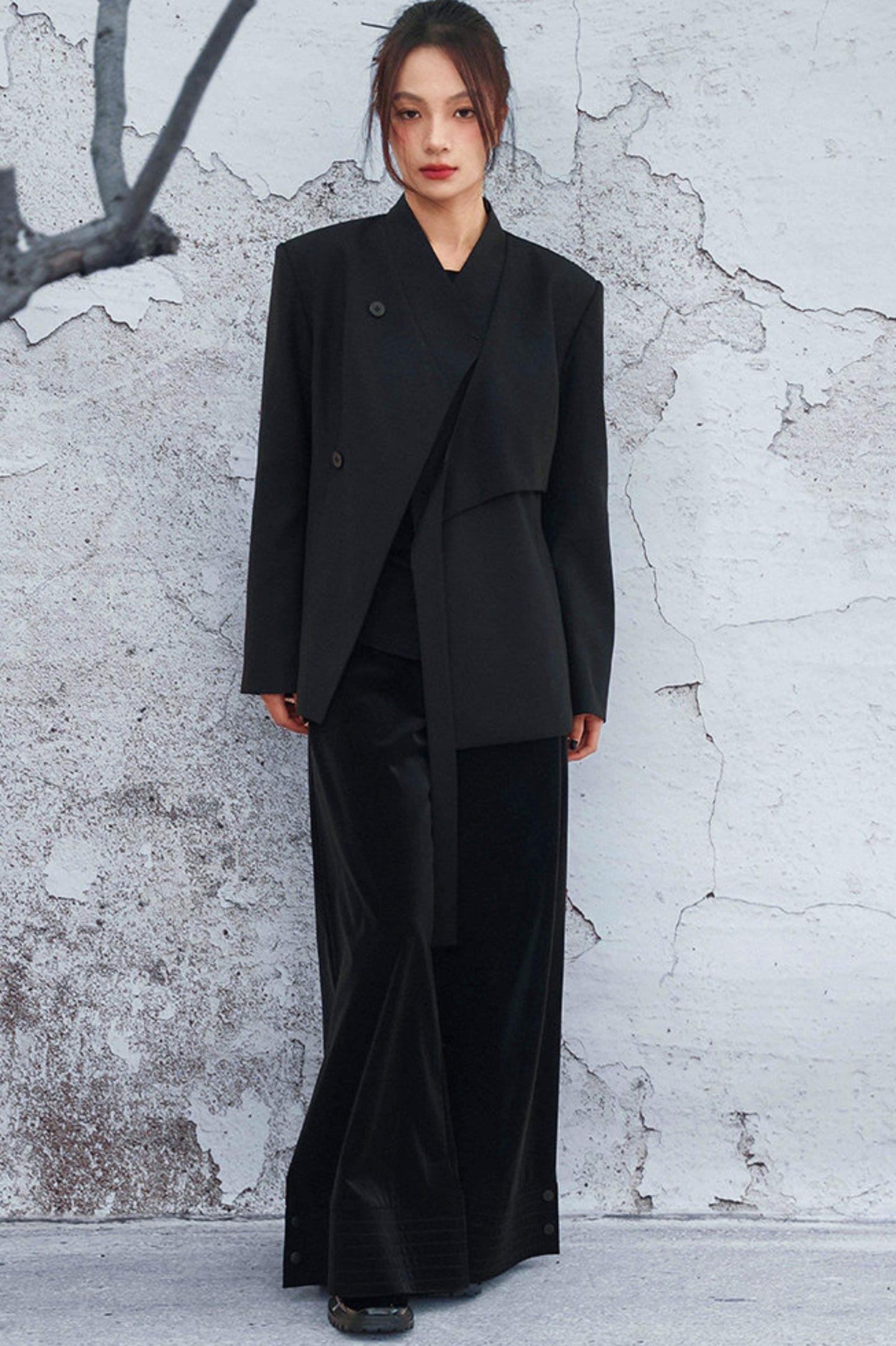 High Waist PU Coated Pants