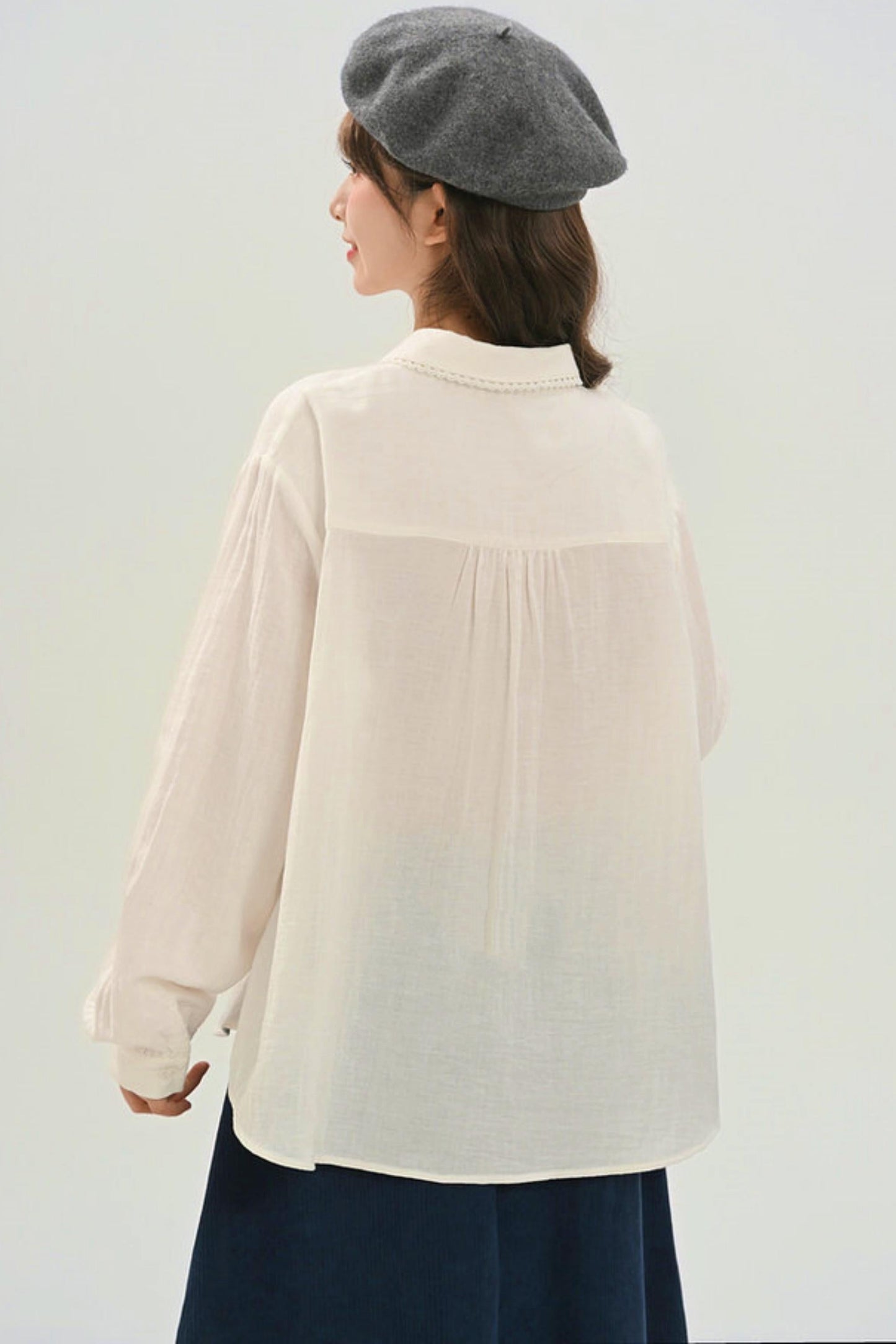 Cotton Dull Color Blouse