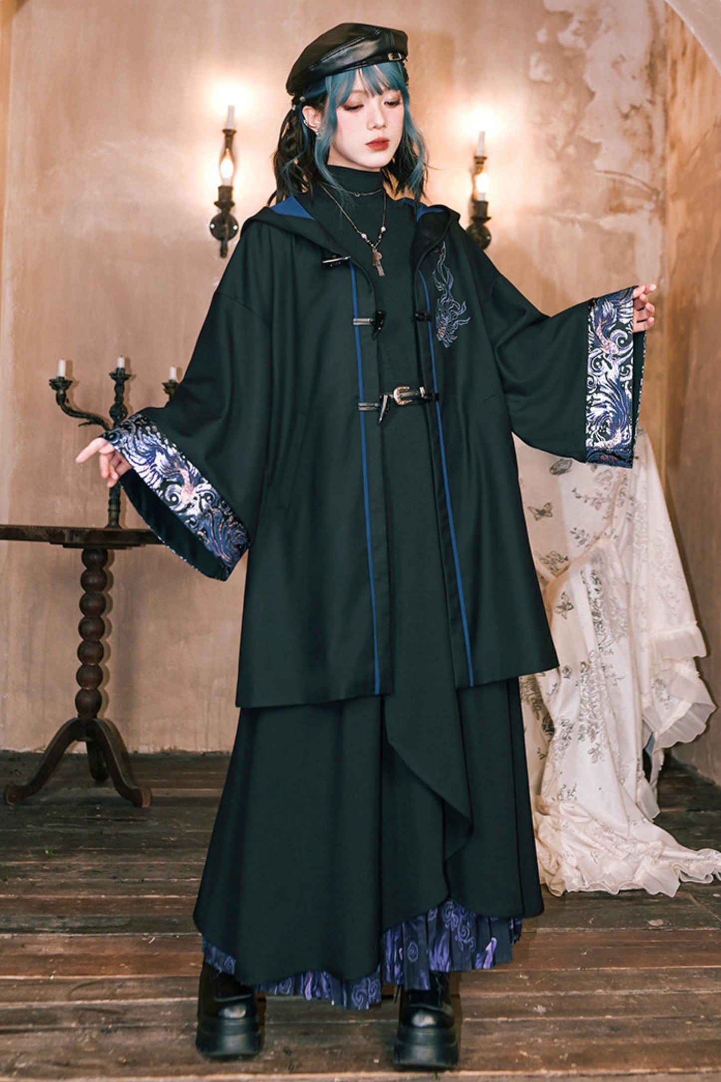 Edgy Hood Cape Coat