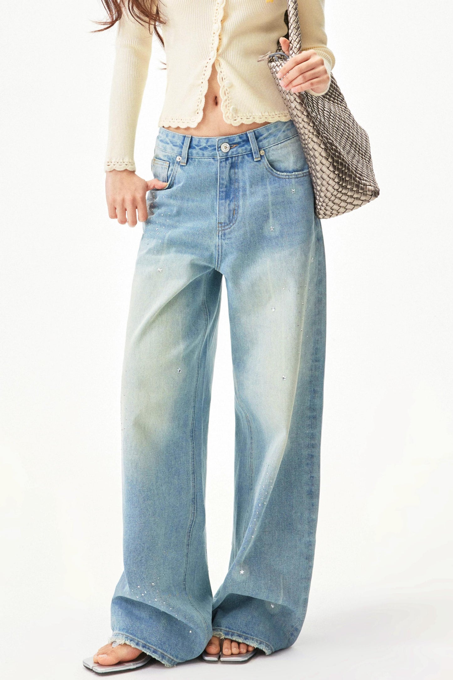 Meteor Shower Rhinestone Jeans