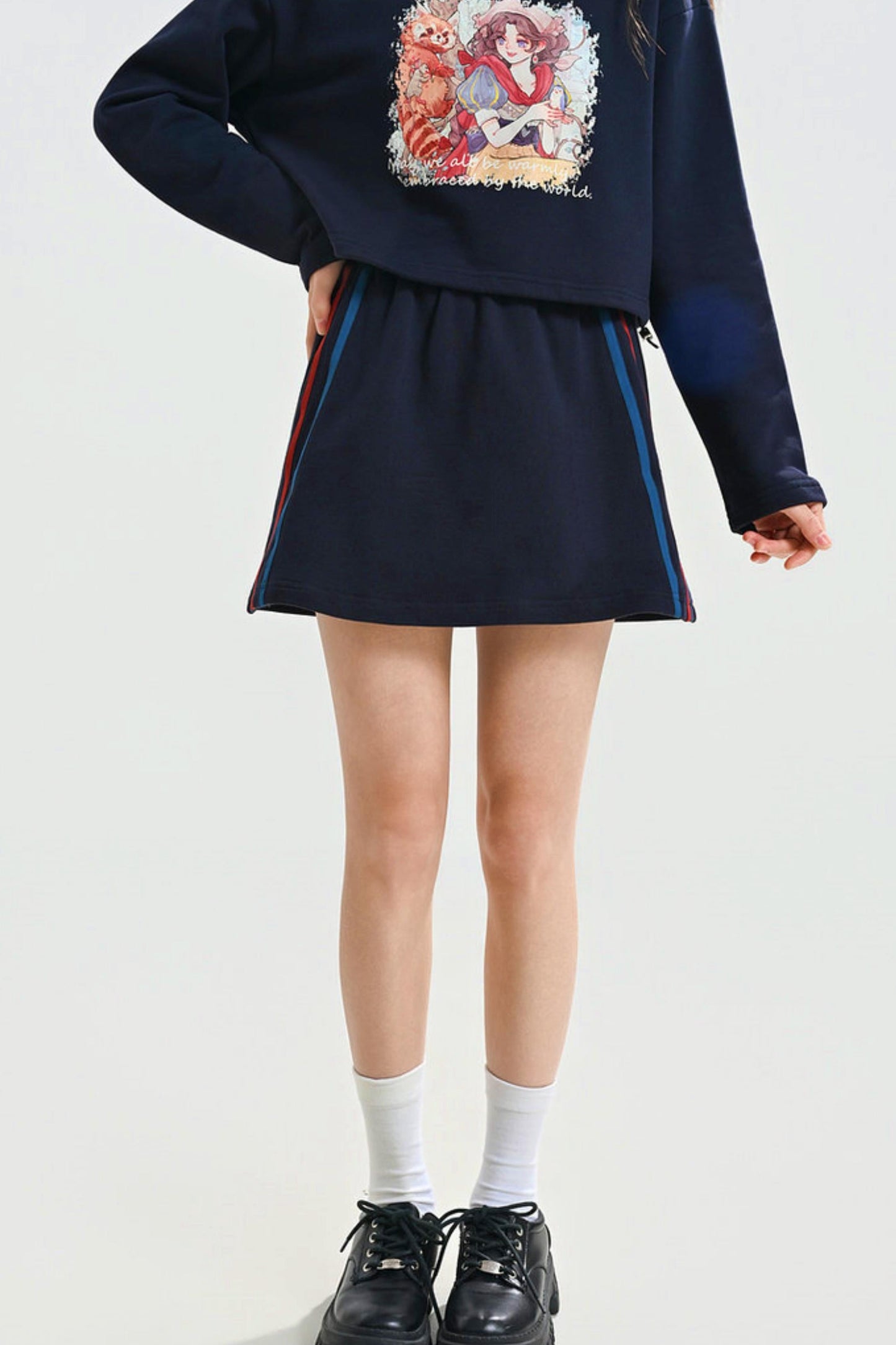 Mori Girl Cotton T-Shirt + Skirt