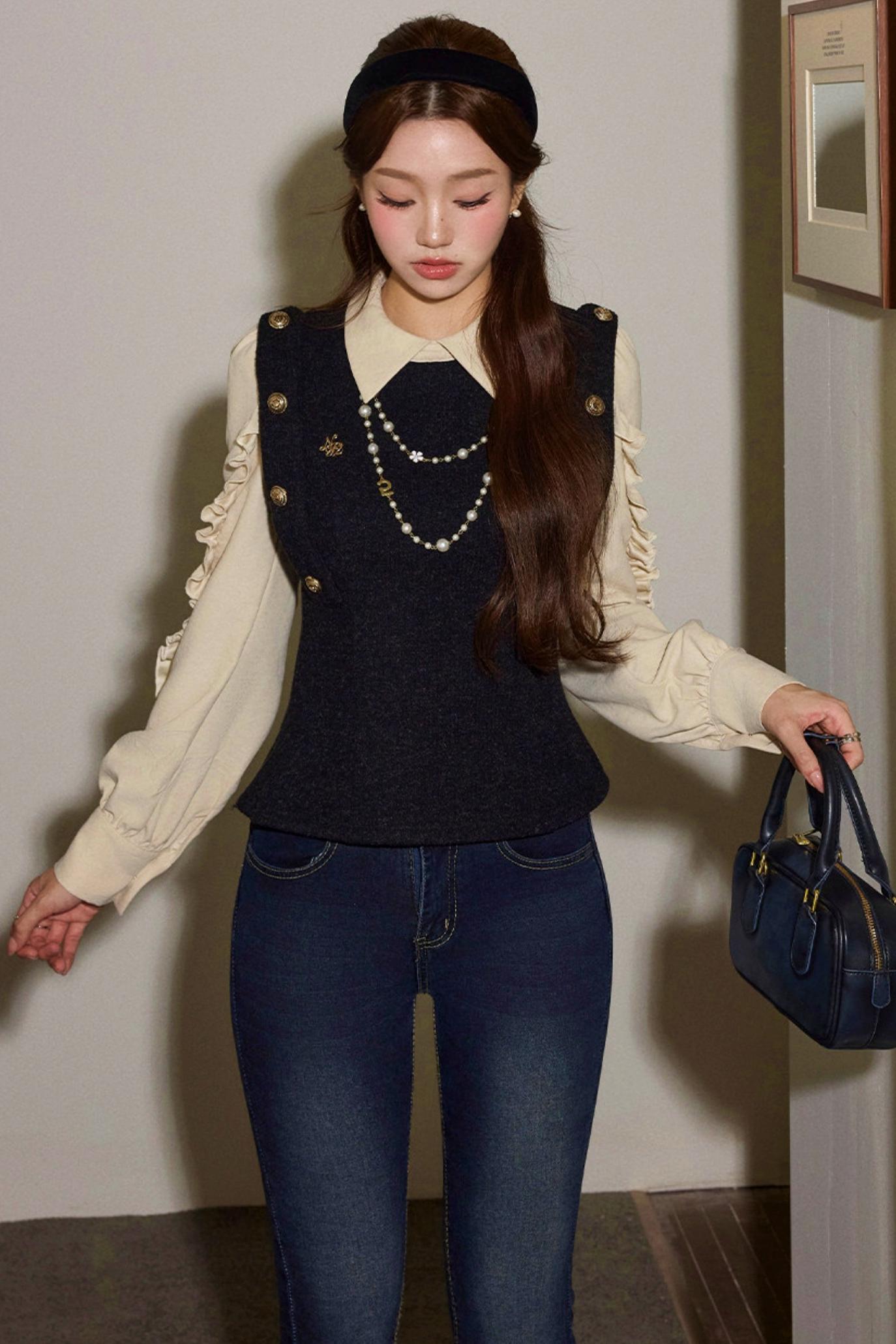 Retro French Shirt Vest