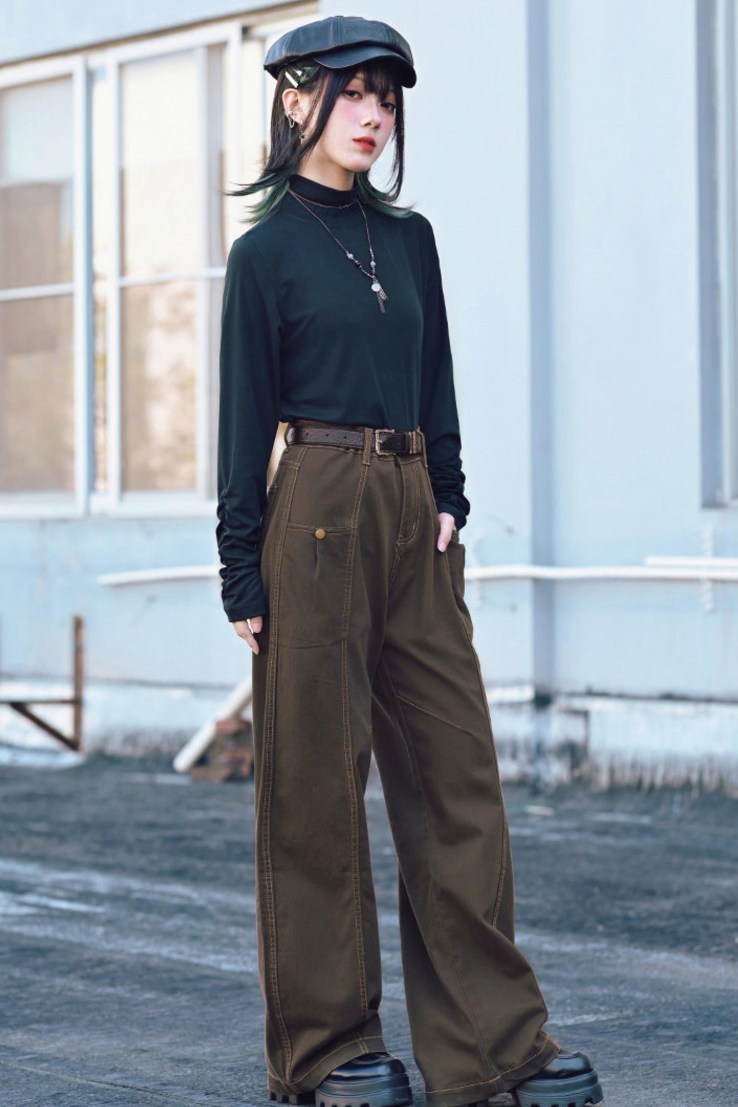 Tencel Patchwork Denim Pants