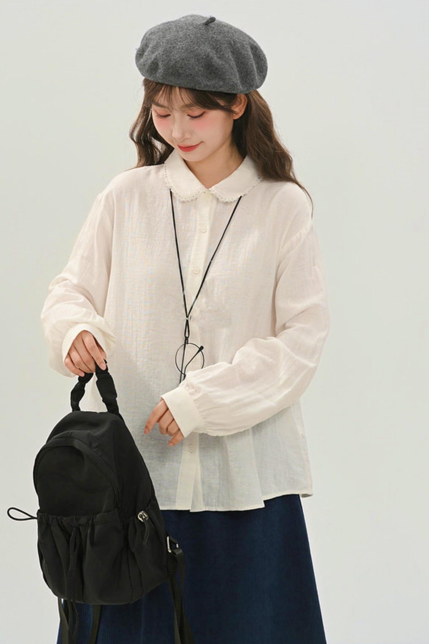 Cotton Dull Color Blouse