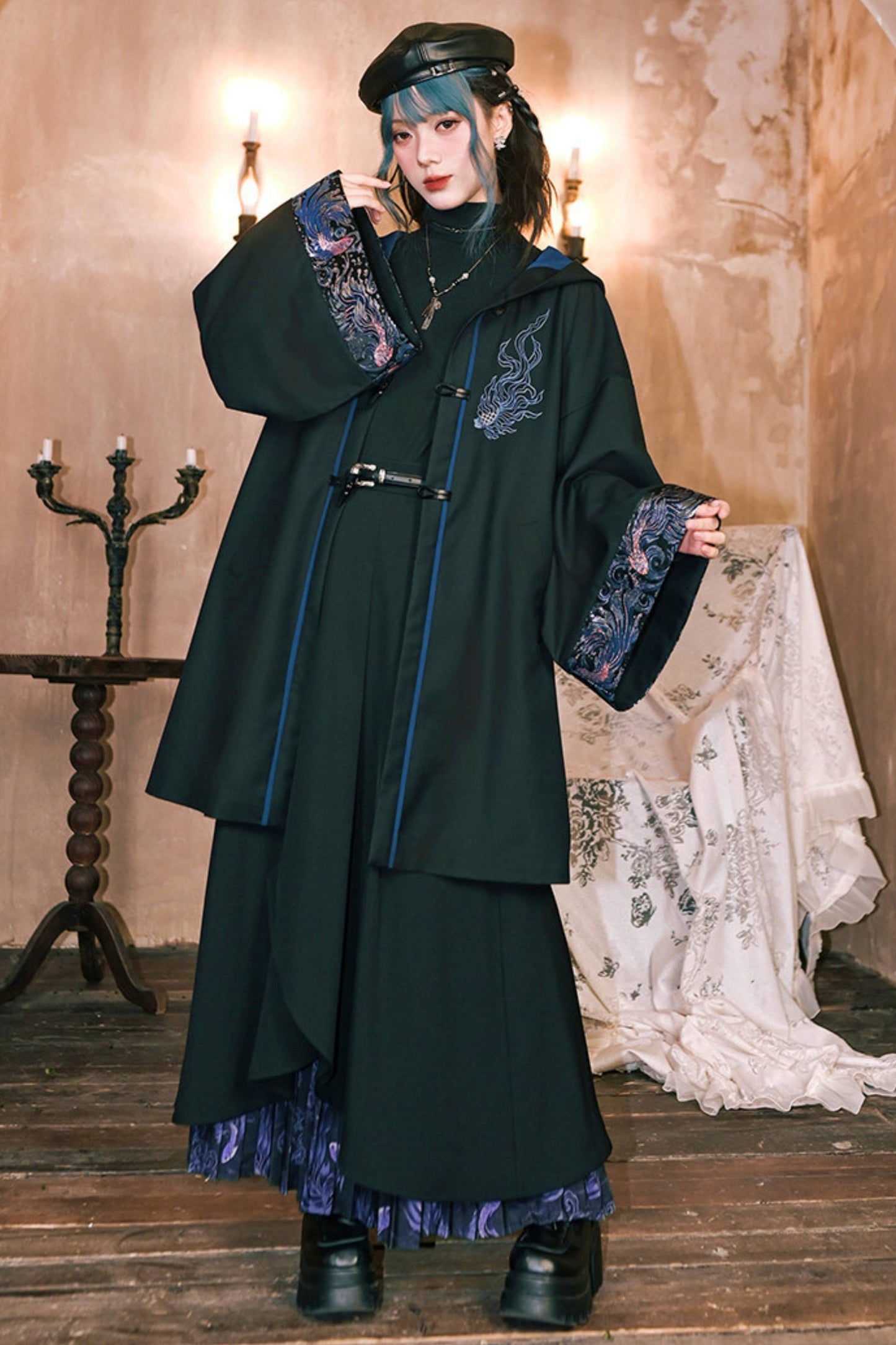 Edgy Hood Cape Coat