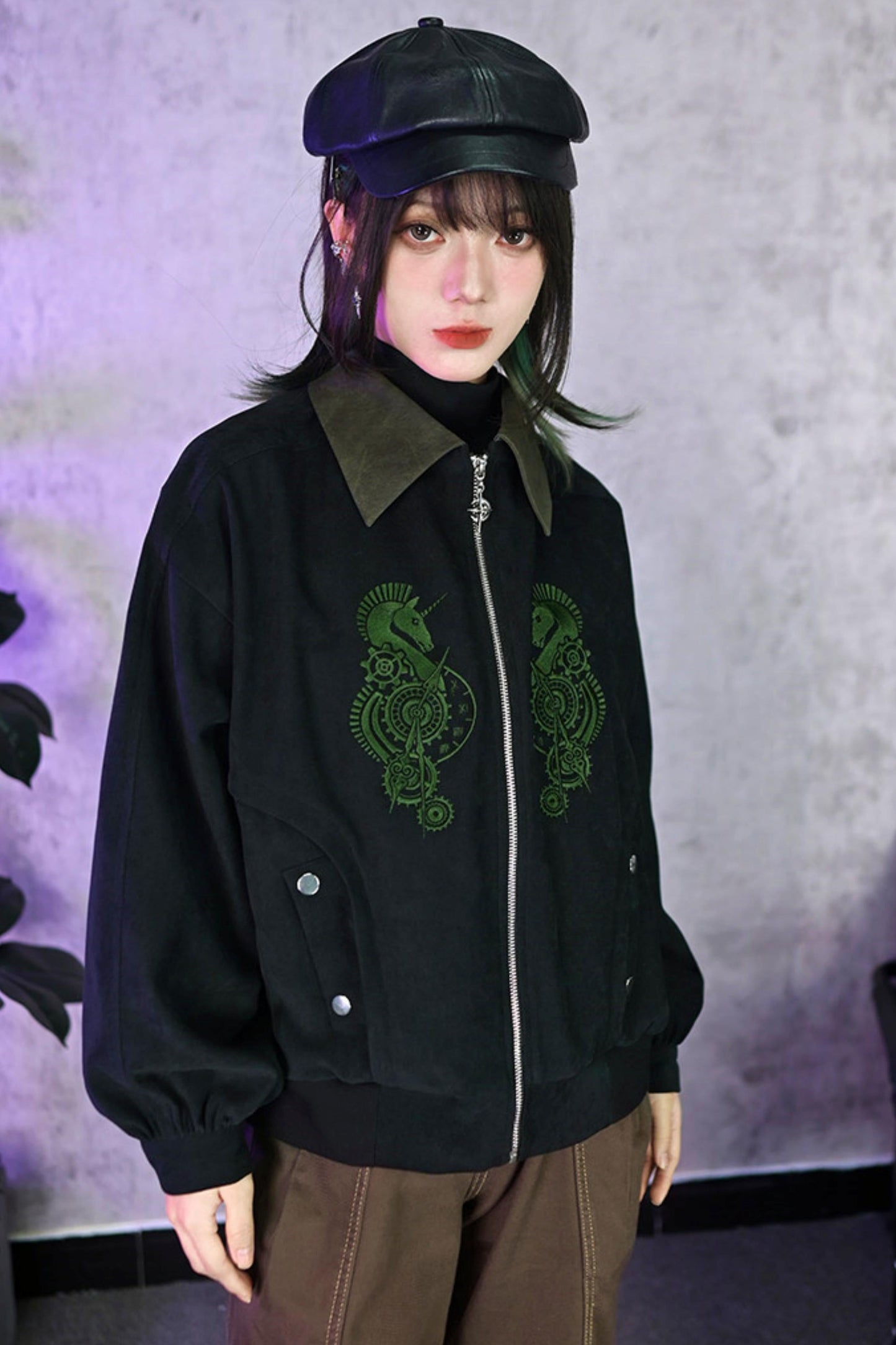 Casual Edgy Chess Retro Jacket