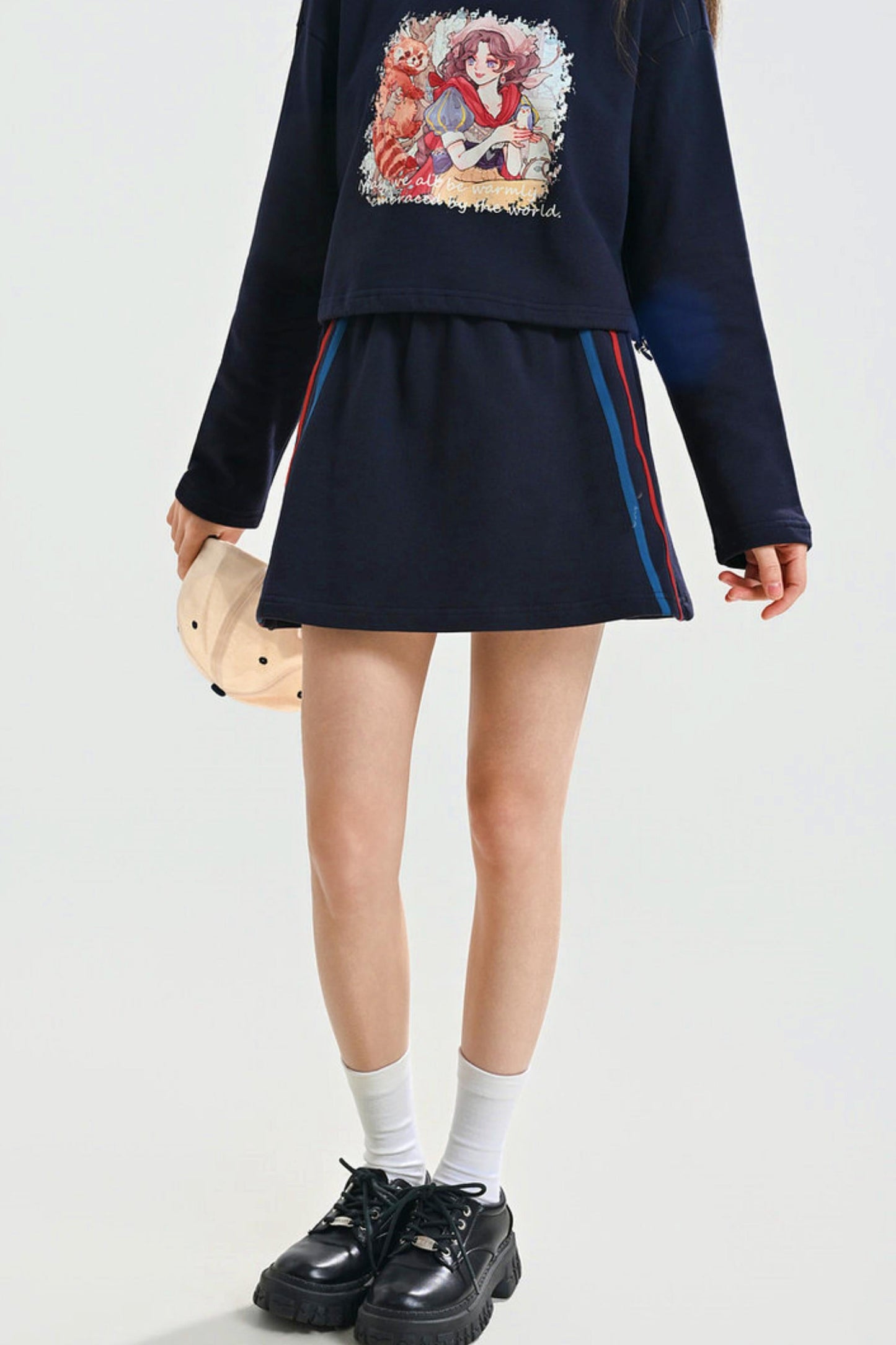 Mori Girl Cotton T-Shirt + Skirt
