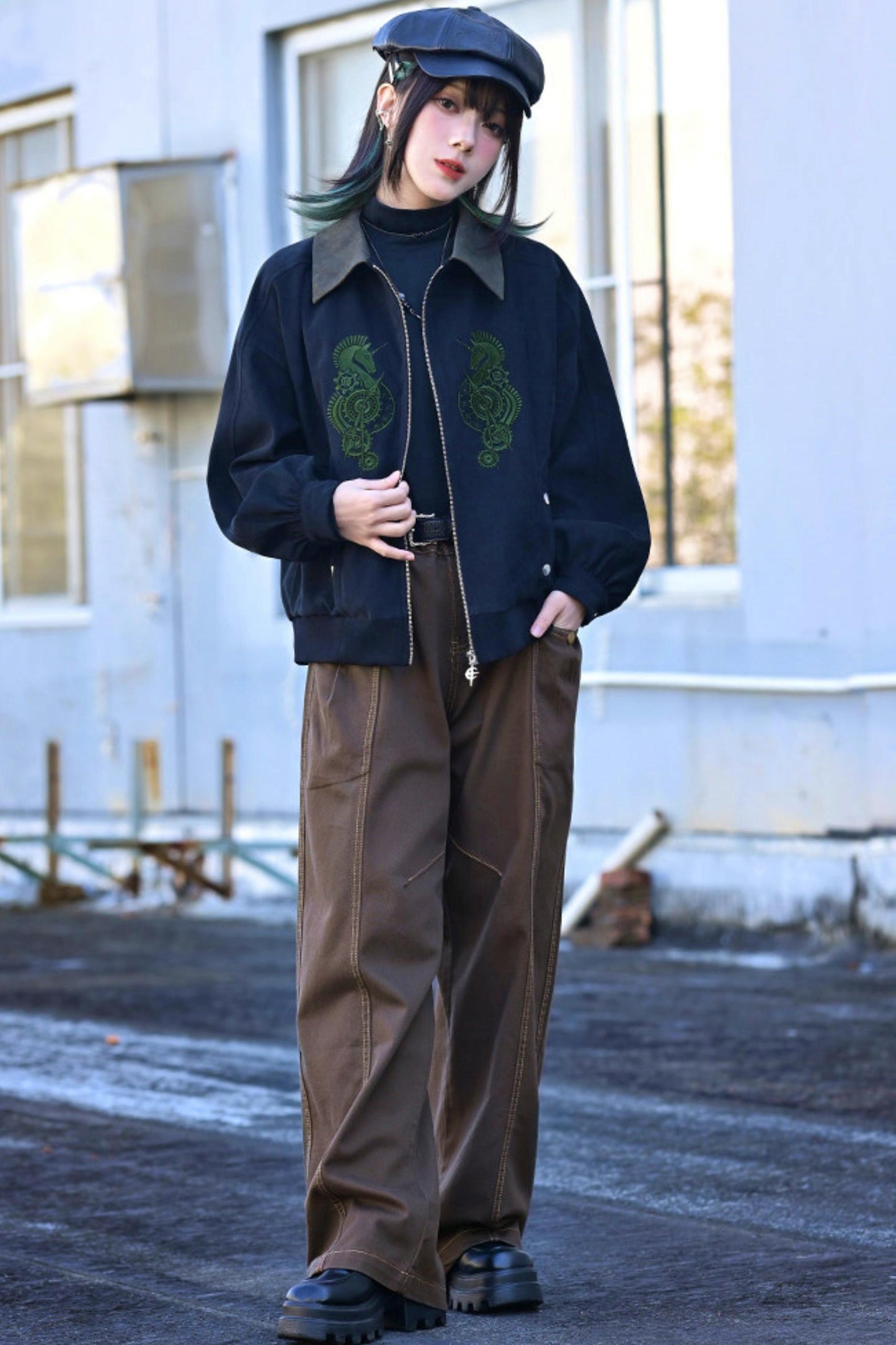 Tencel Patchwork Denim Pants