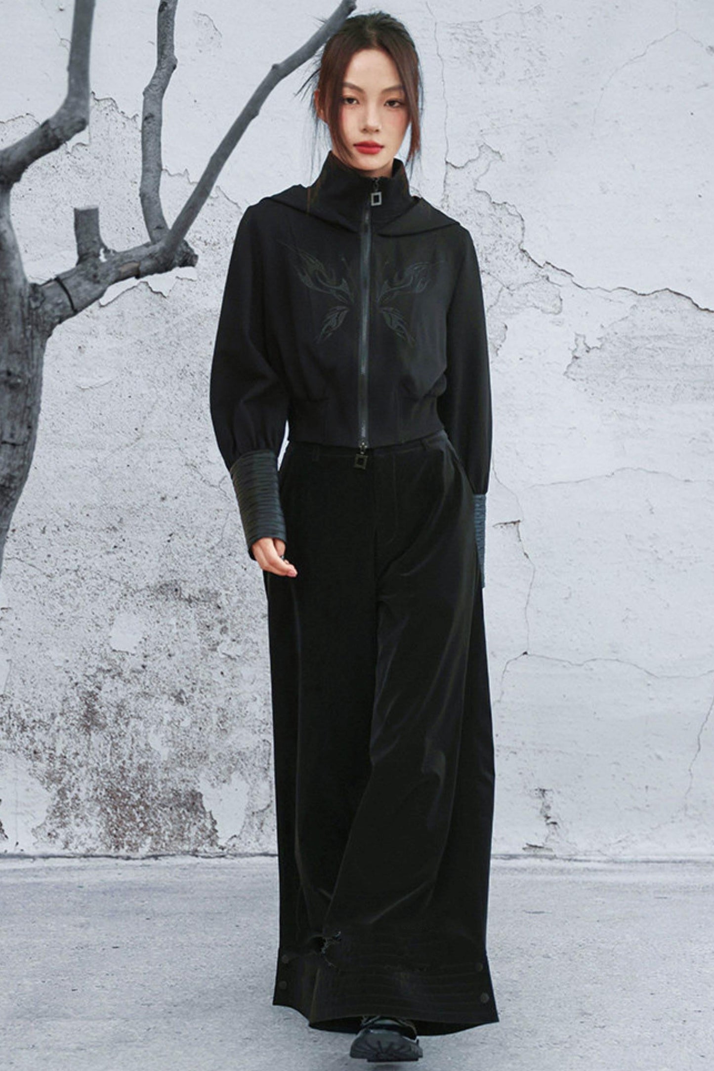 High Waist PU Coated Pants