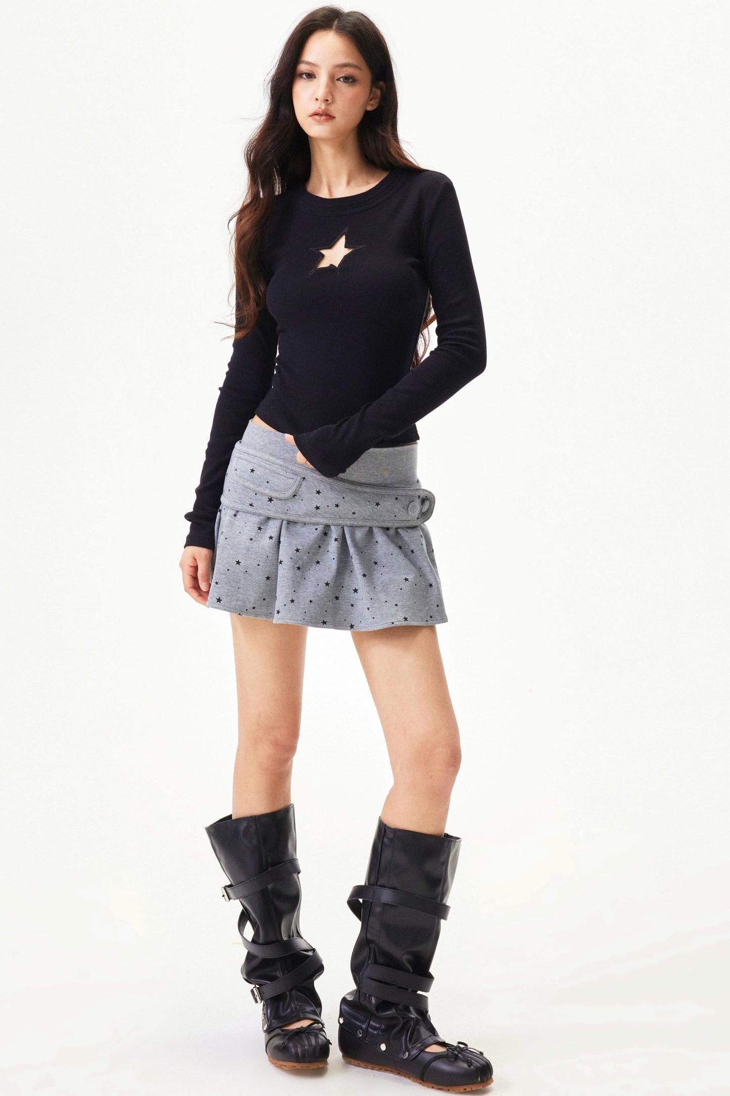 Plaid A-line Short Skirt