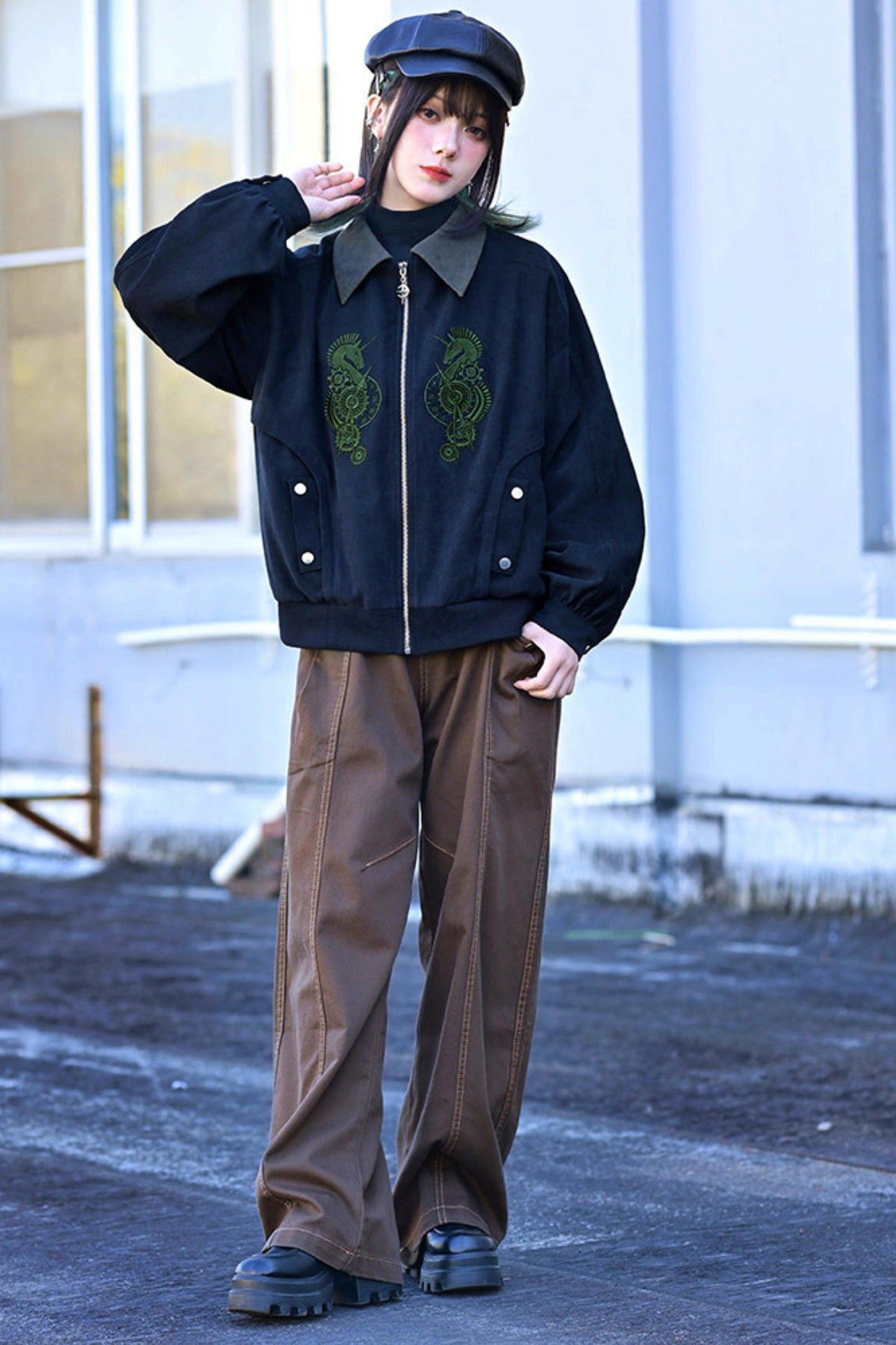 Tencel Patchwork Denim Pants