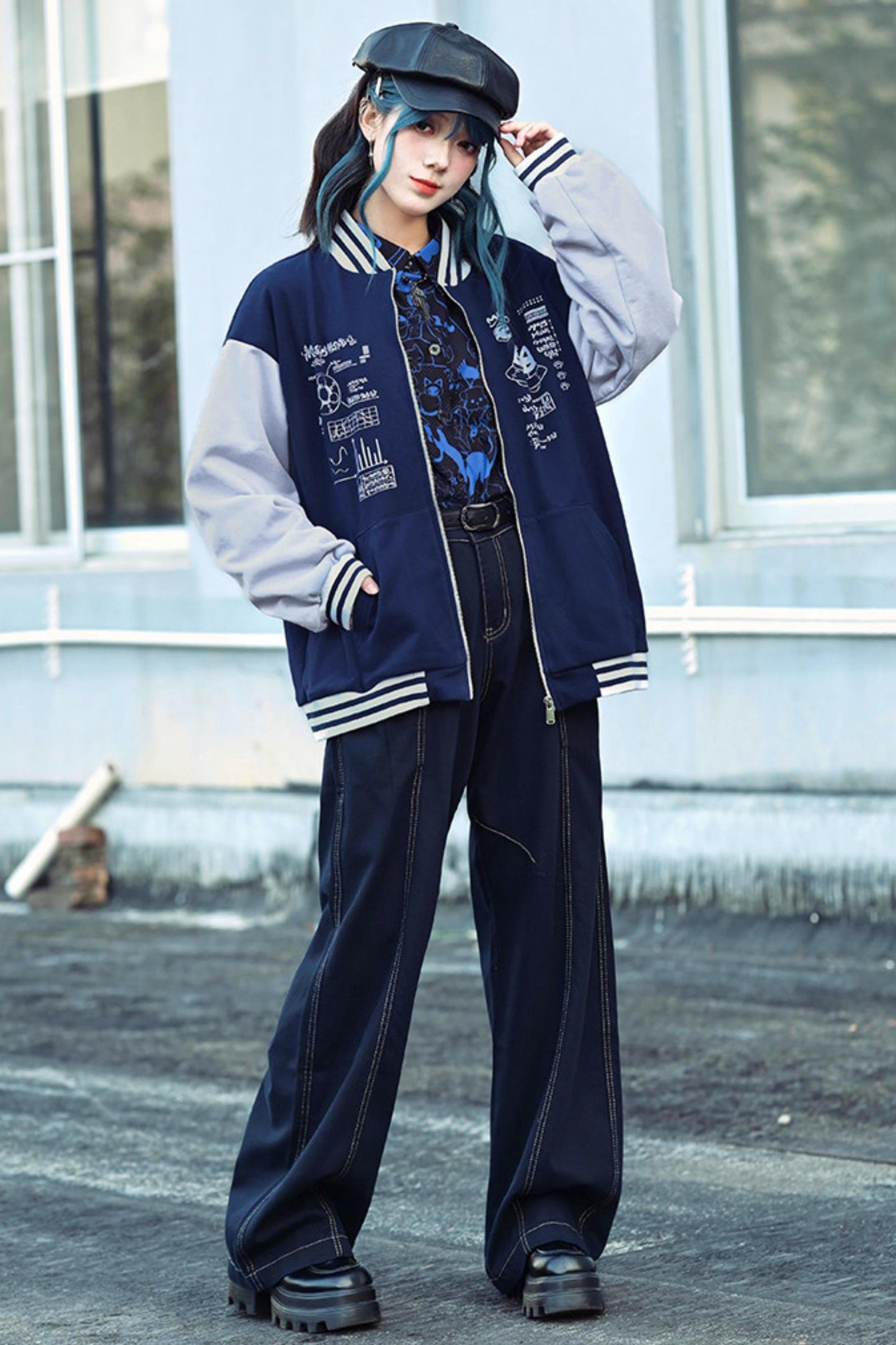 Tencel Patchwork Denim Pants