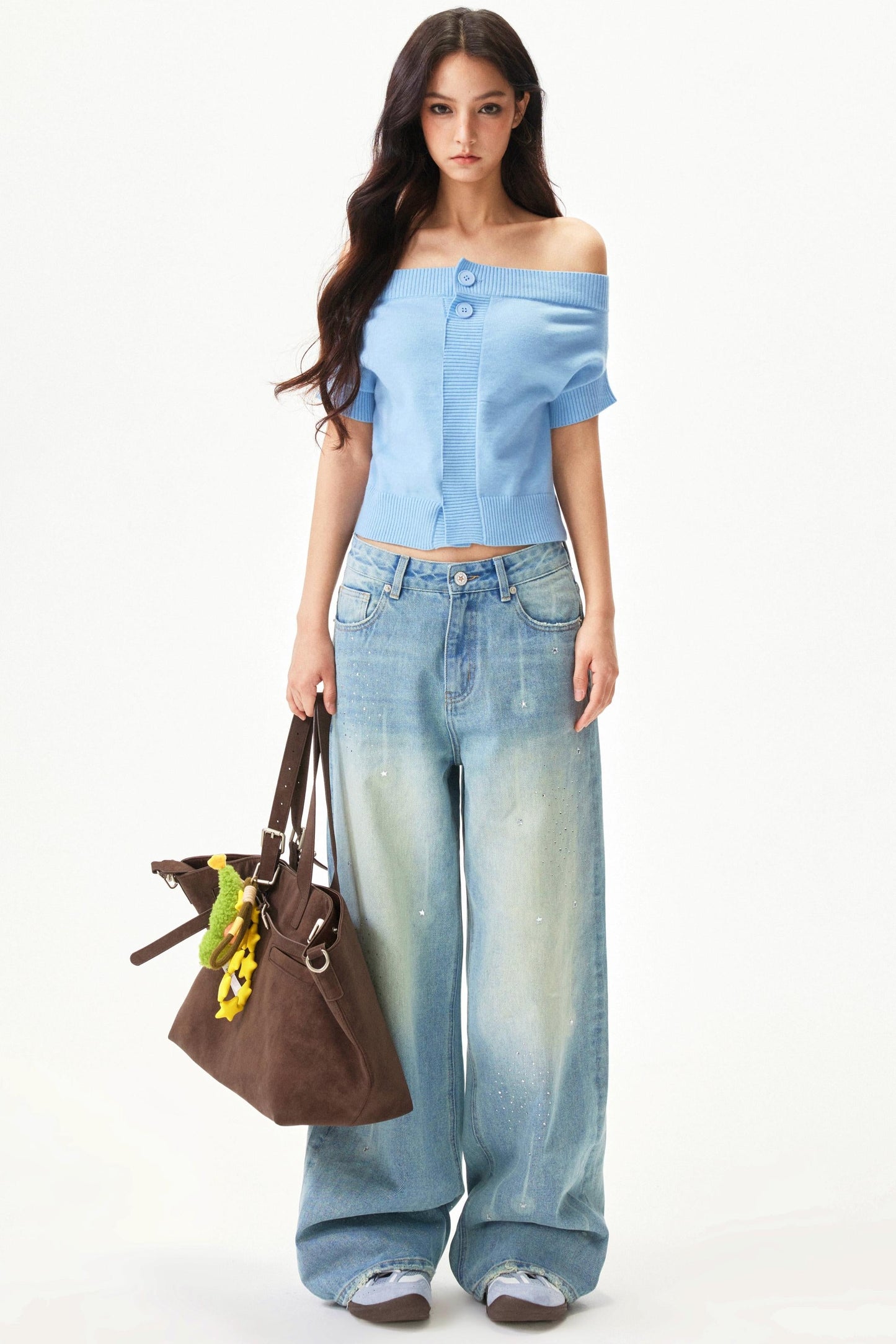 Meteor Shower Rhinestone Jeans
