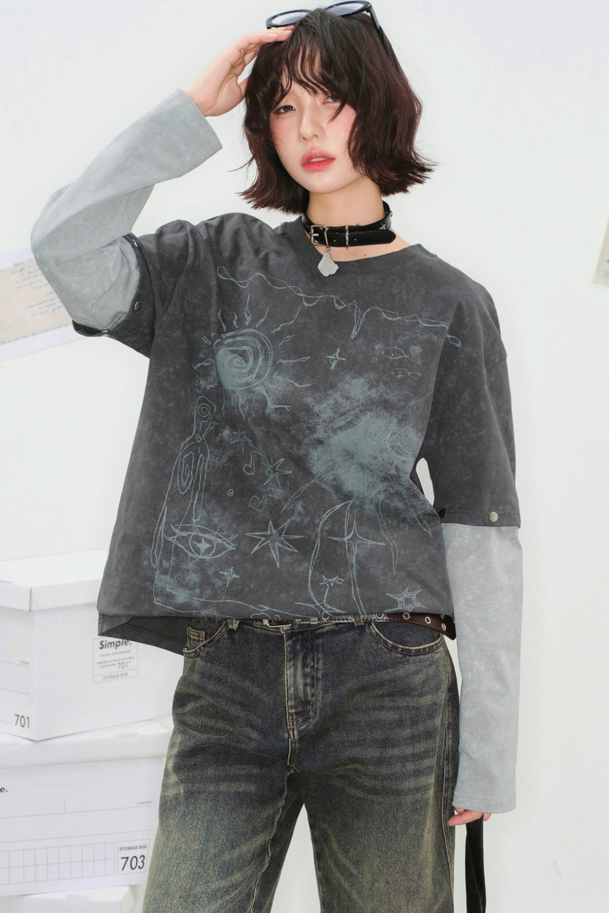 Fading Sunlight Hand-Painted Top