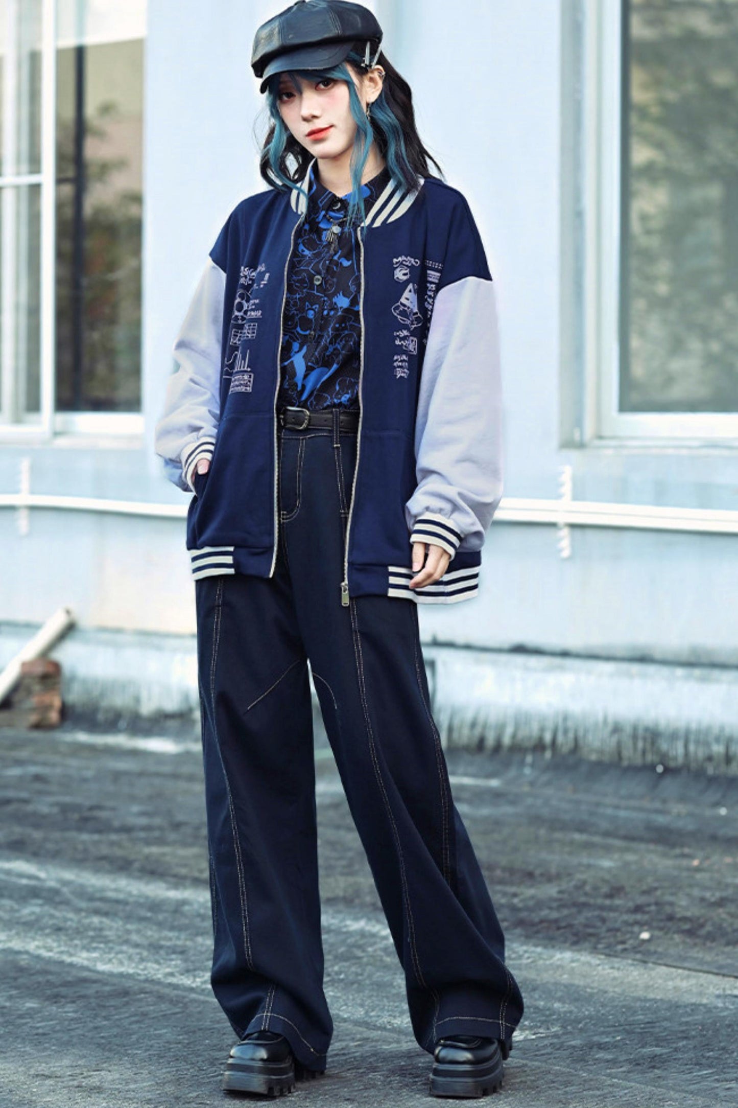 Tencel Patchwork Denim Pants