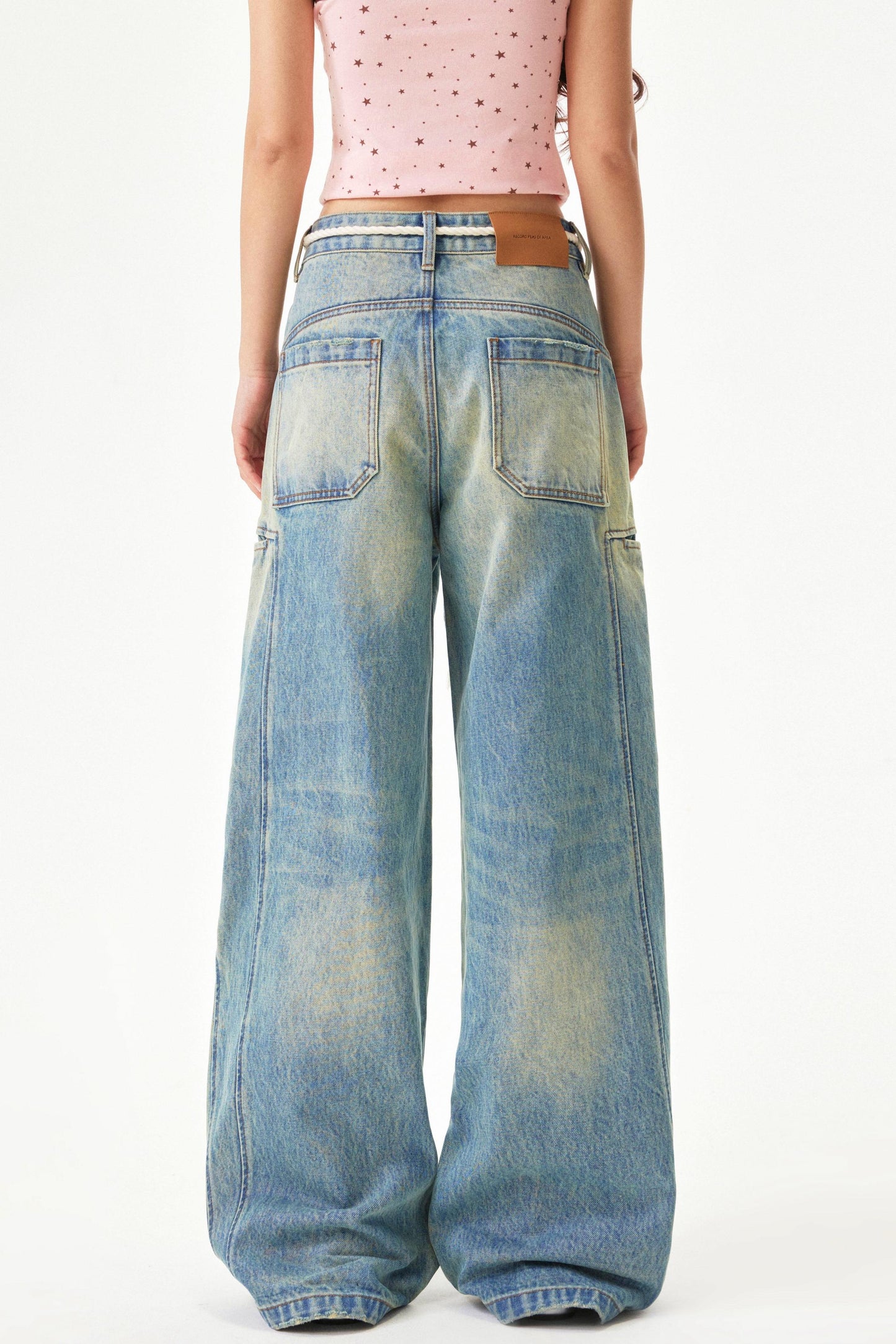 American Retro Wide Denim Pants