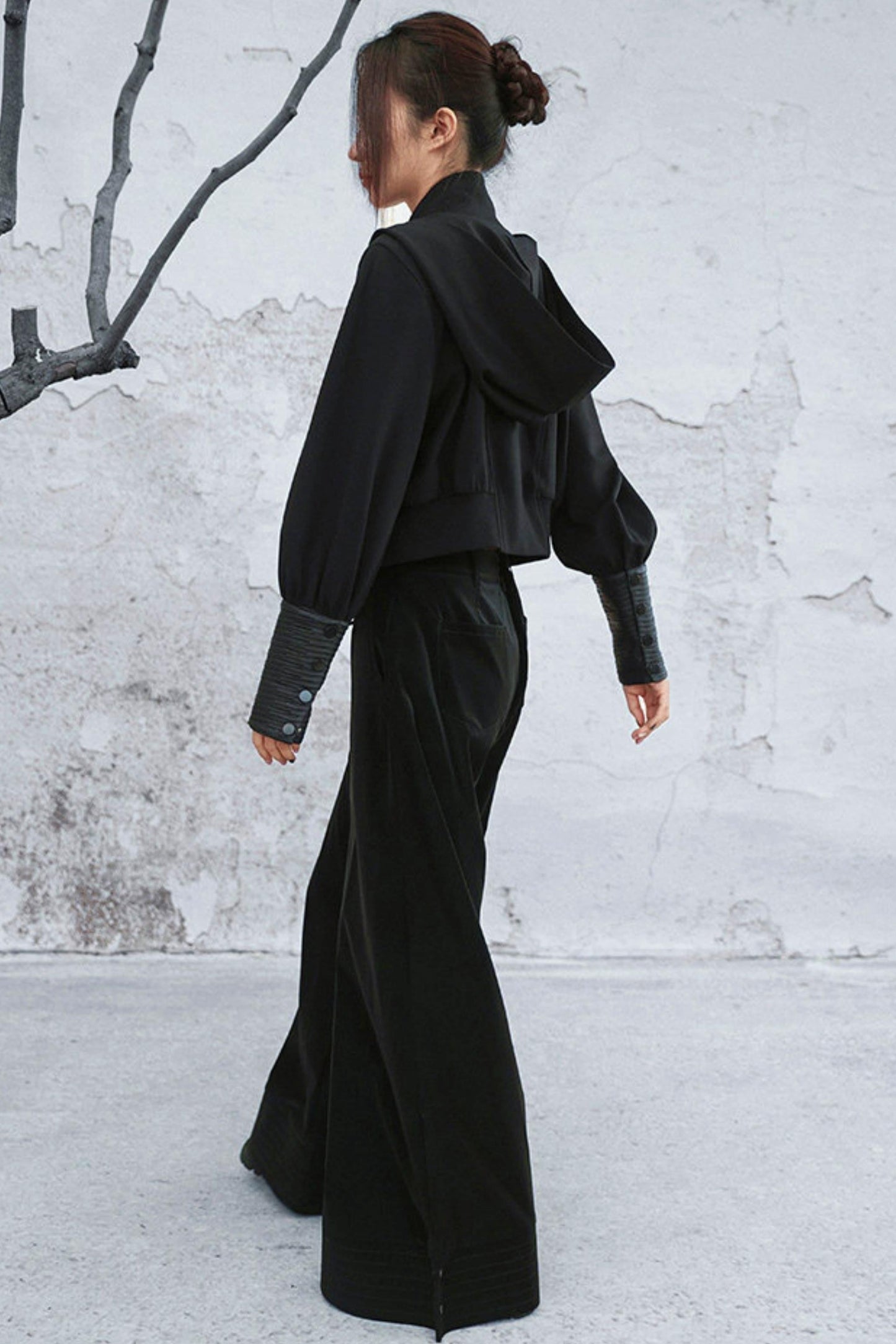 High Waist PU Coated Pants