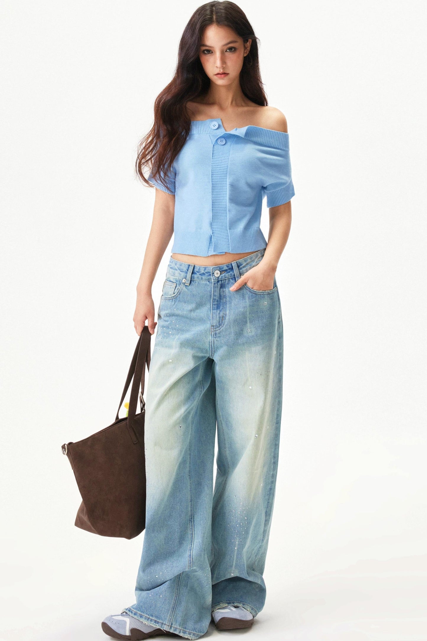 Meteor Shower Rhinestone Jeans