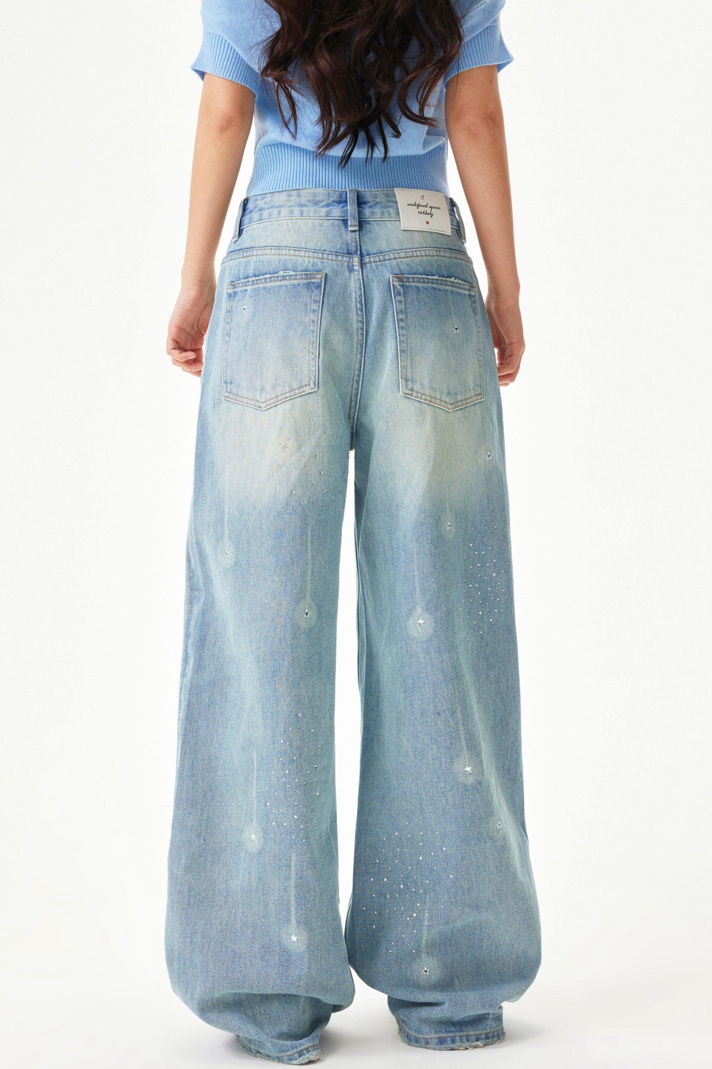 Meteor Shower Rhinestone Jeans