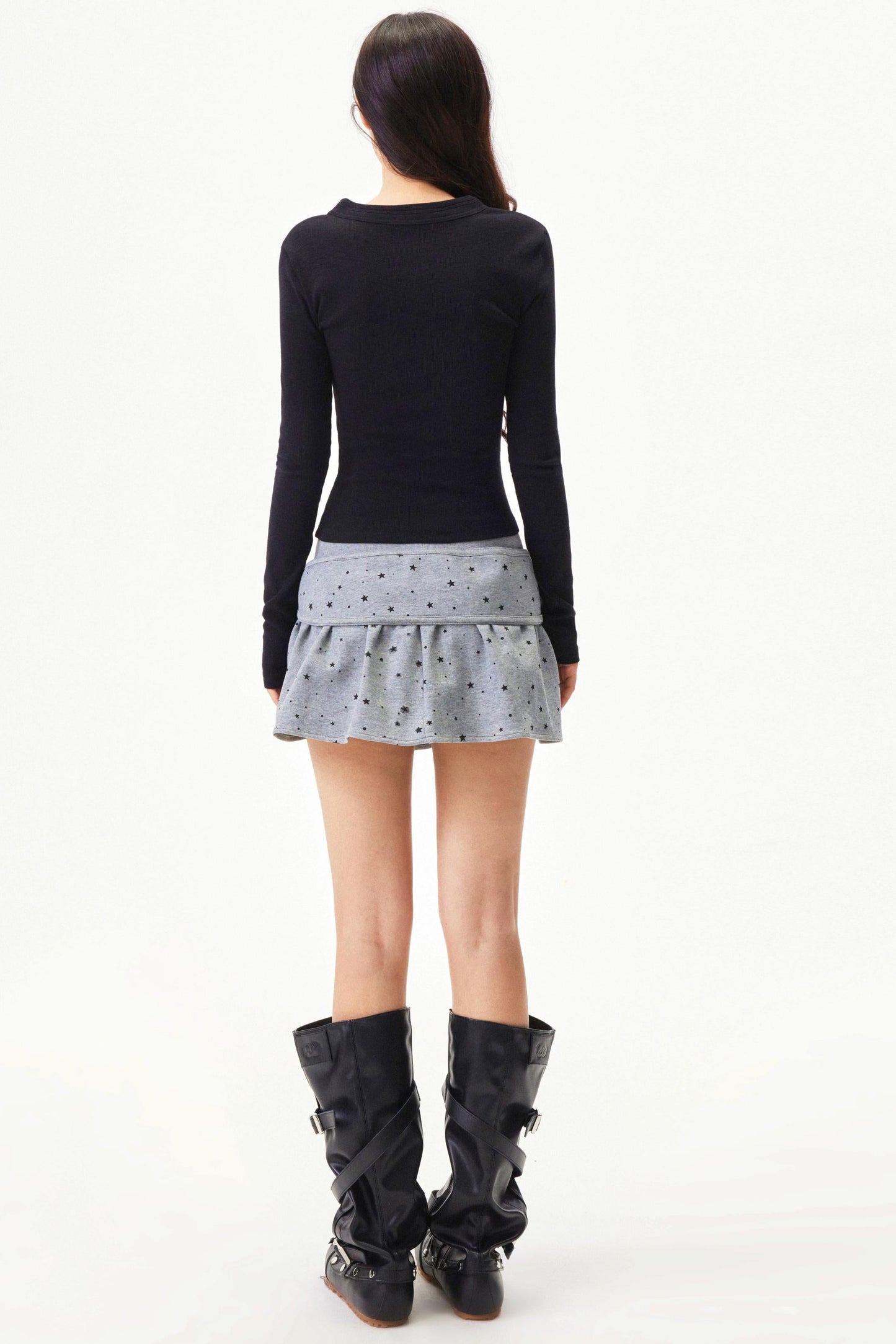 Plaid A-line Short Skirt