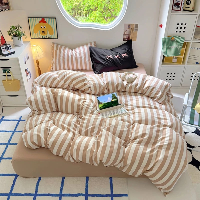 Brown Polka Dot Bedding Set