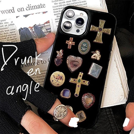 Black Retro iPhone Case Black