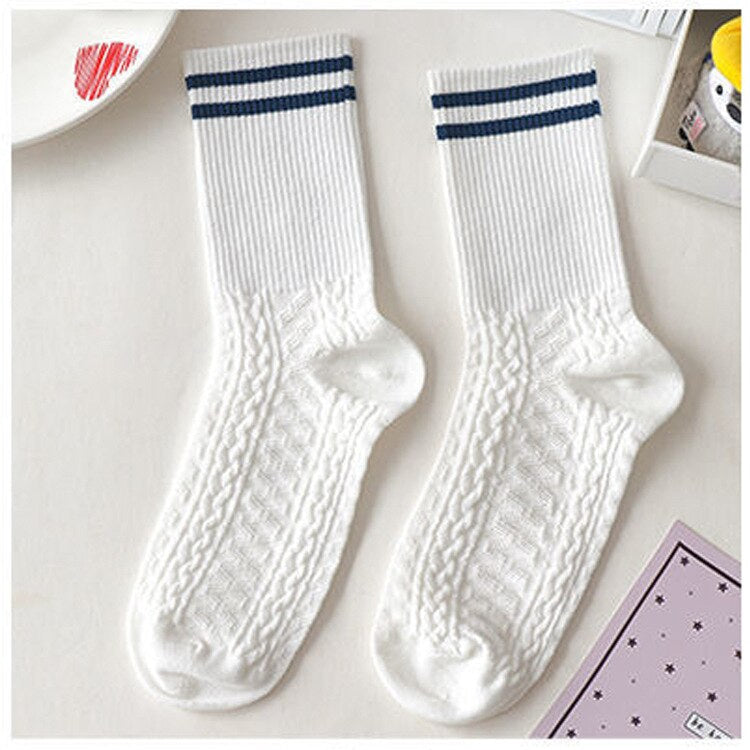 Blue Textured Teddy Bear Socks 6