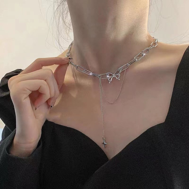 Butterfly Dainty Chain Choker B