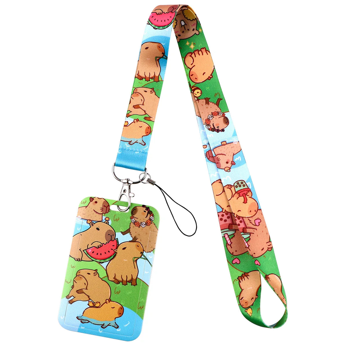 Capybara Lanyard & Card Holder