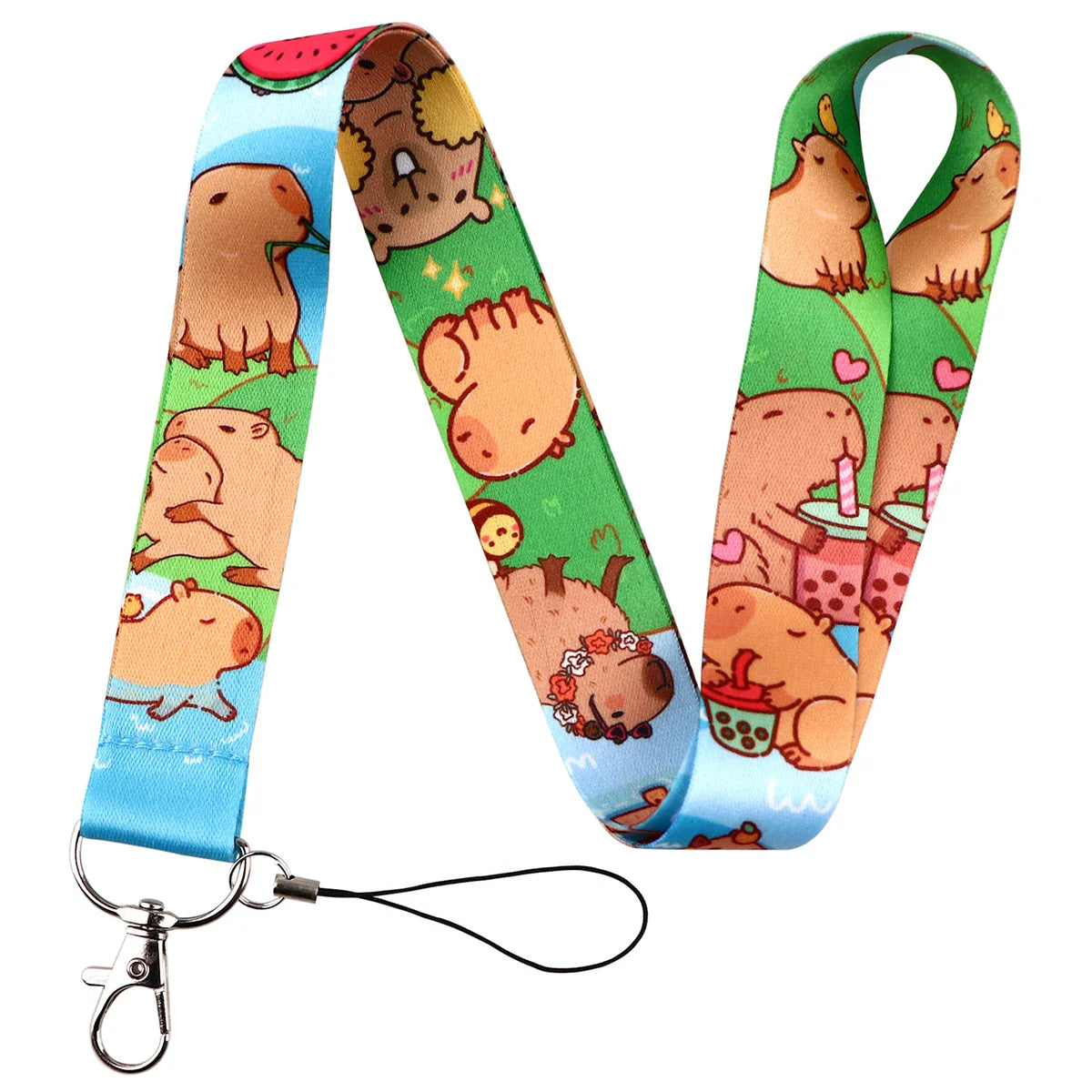 Capybara Lanyard & Card Holder