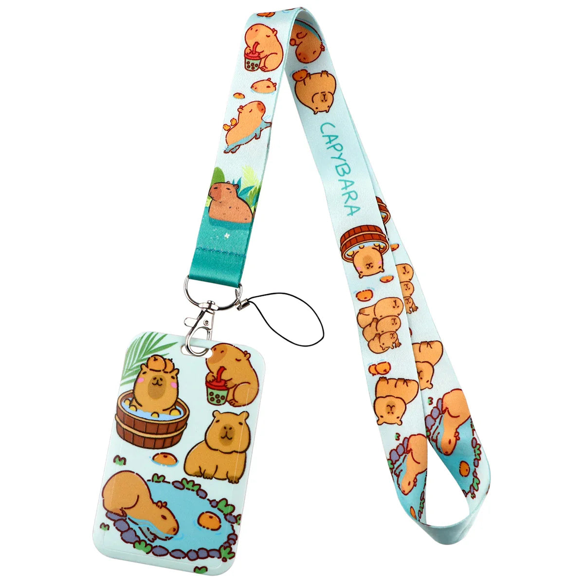 Capybara Lanyard & Card Holder