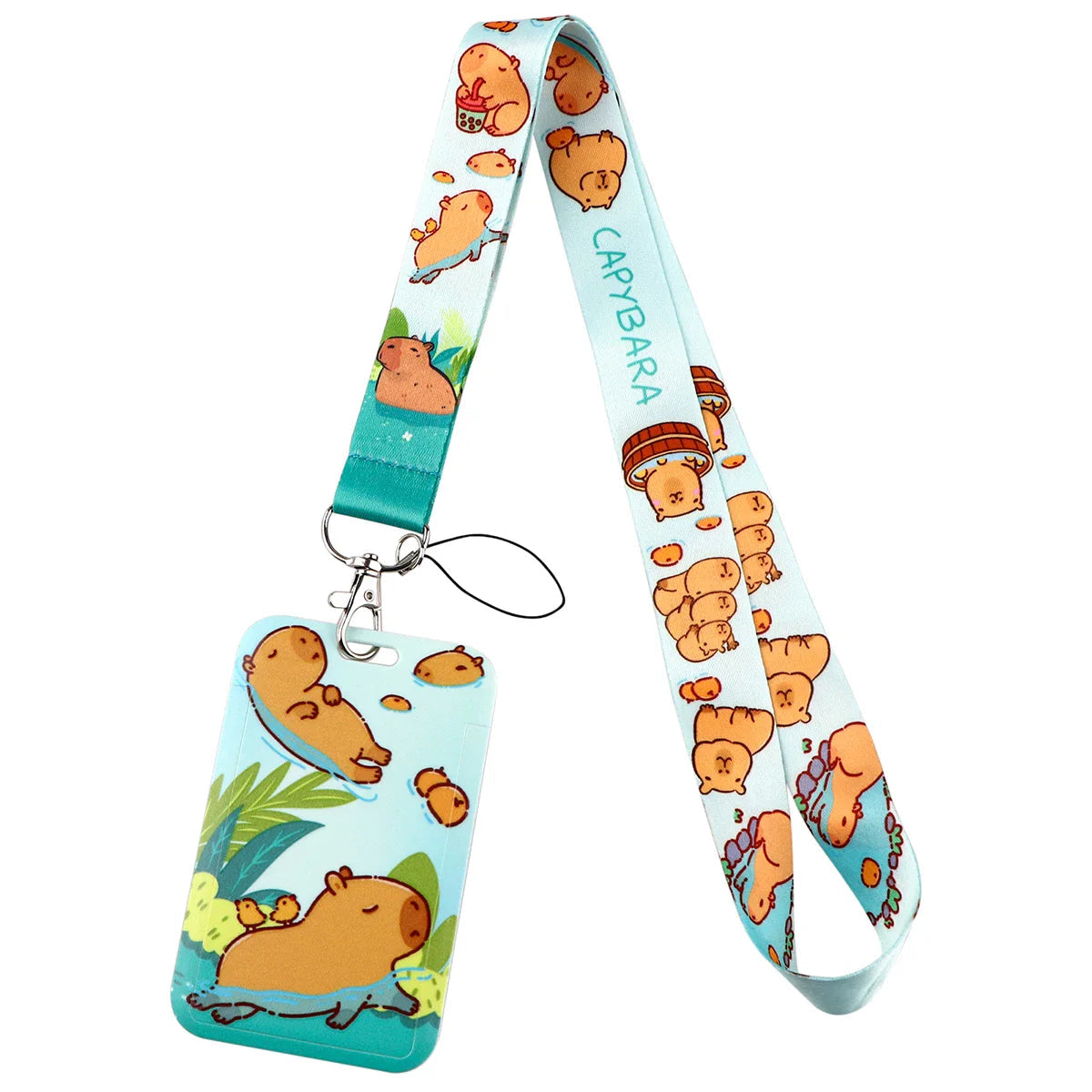 Capybara Lanyard & Card Holder