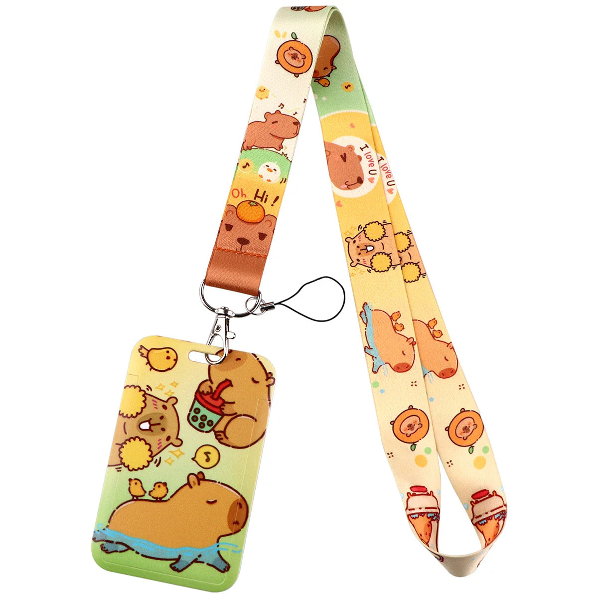 Capybara Lanyard & Card Holder