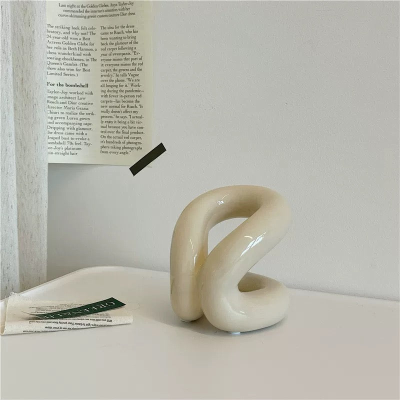 Ceramic Brush Holder Beige