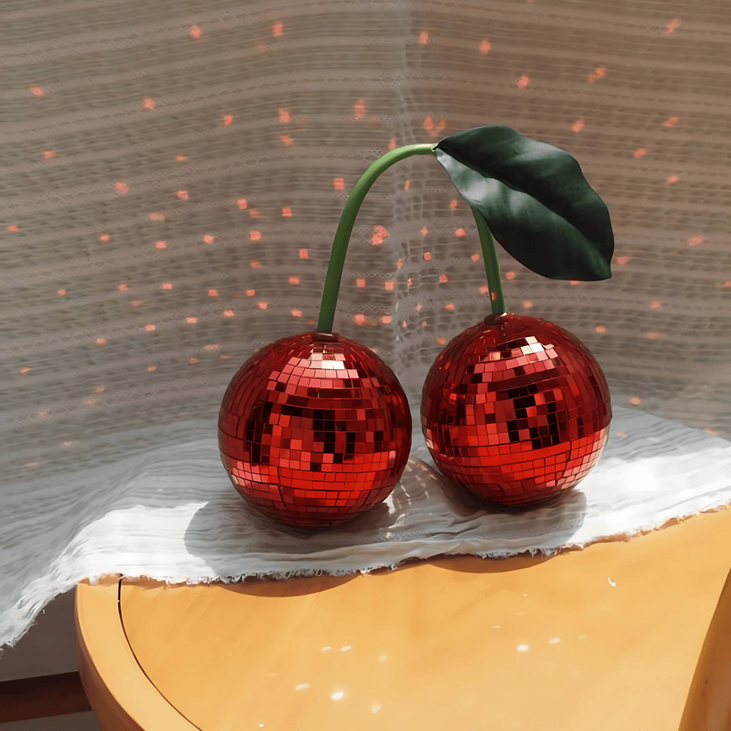 Pink Cherry Disco Ball Red